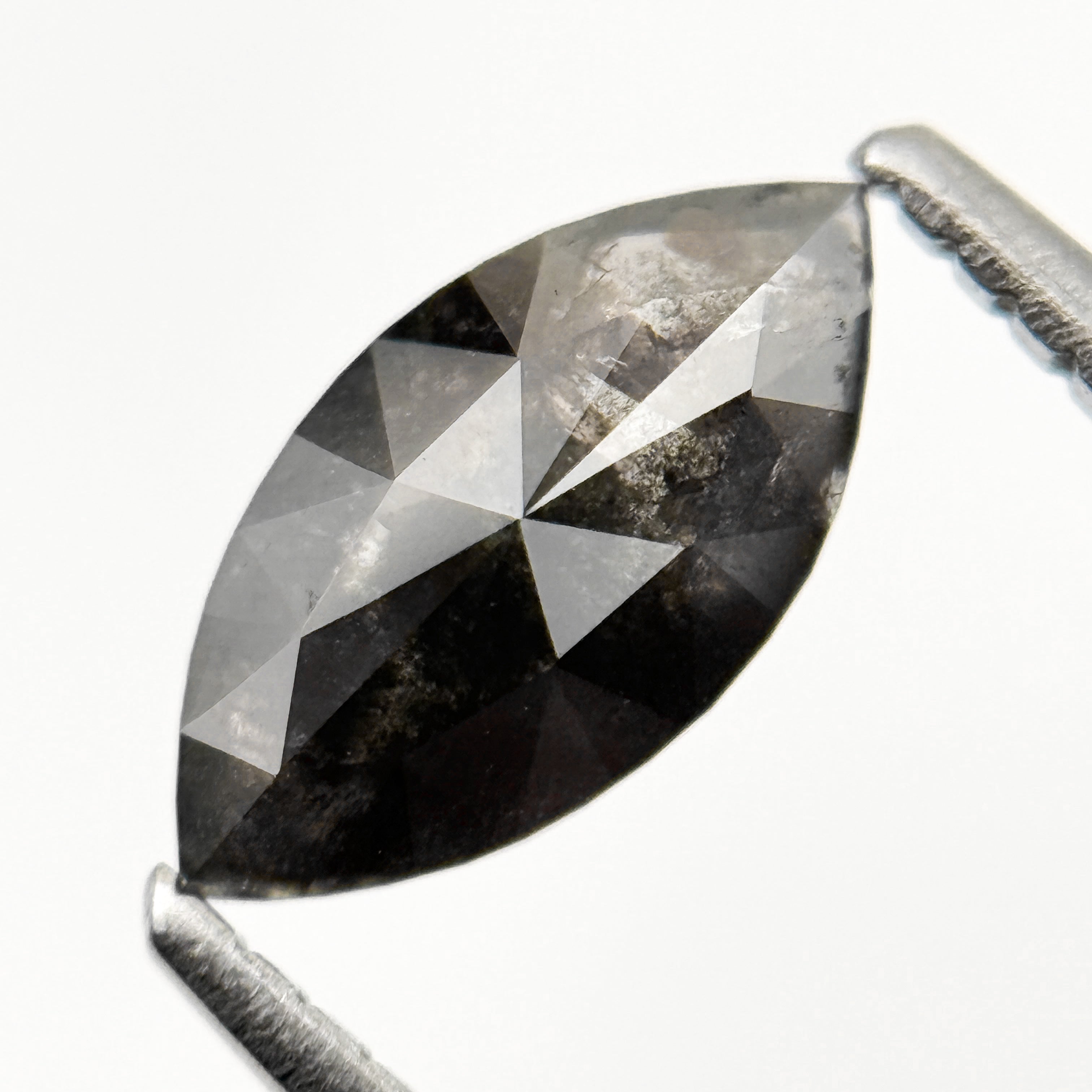 0.84 Ct Marquise Rose Cut Grey Natural Minimalist Diamond