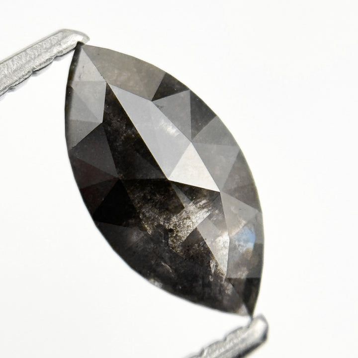 0.84 Ct Marquise Rose Cut Grey Natural Minimalist Diamond