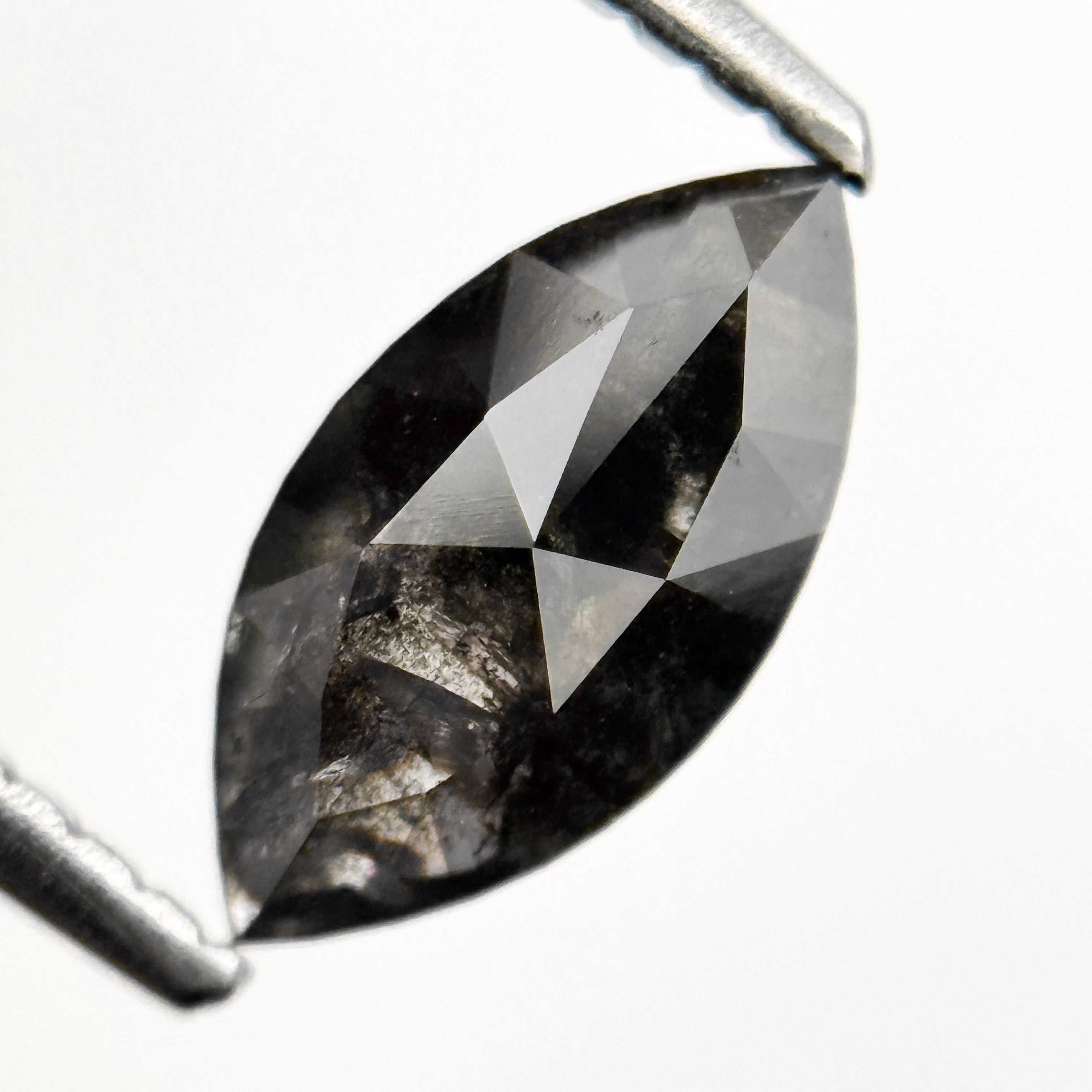 0.84 Ct Marquise Rose Cut Grey Natural Minimalist Diamond