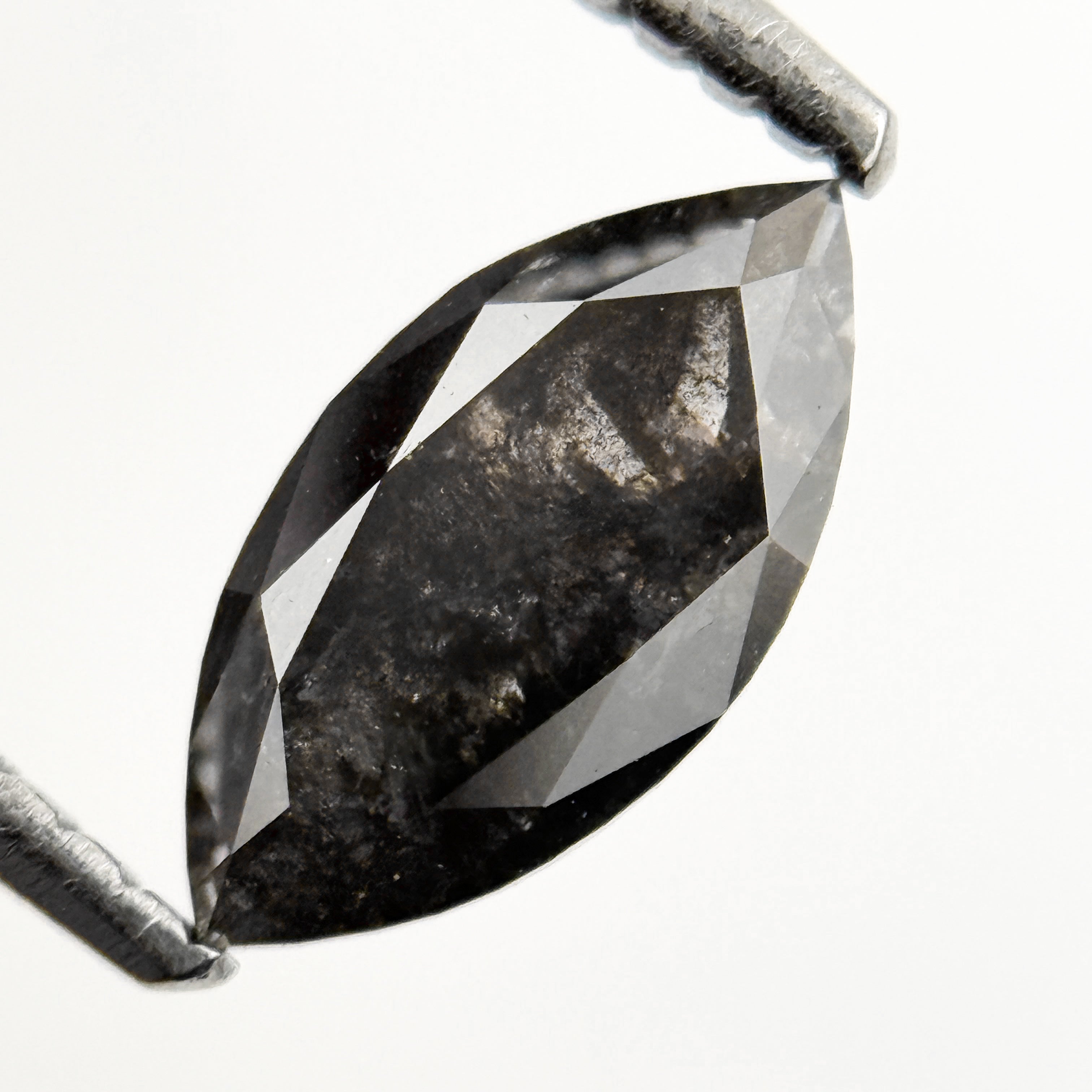0.84 Ct Marquise Rose Cut Grey Natural Minimalist Diamond