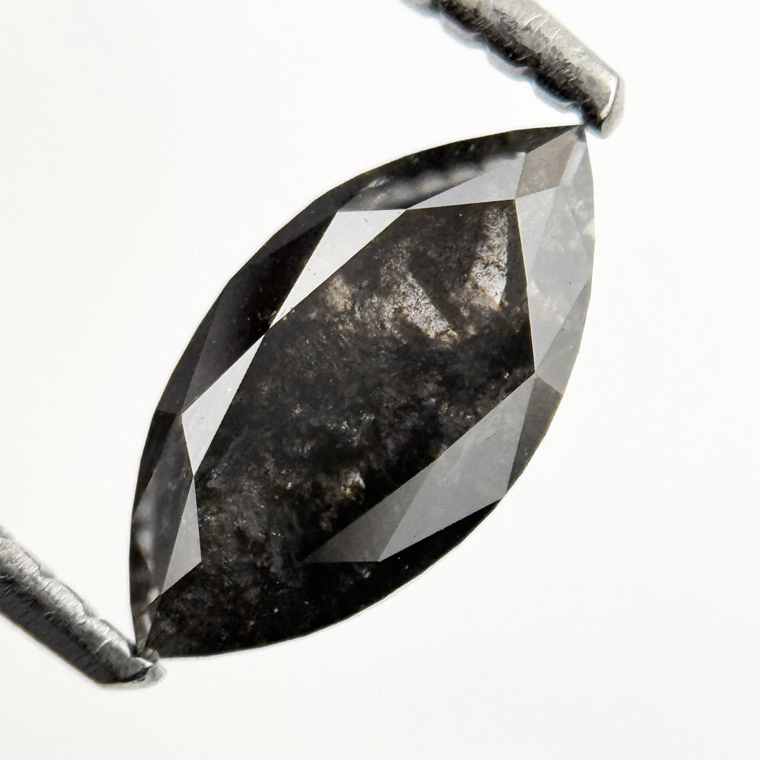 0.84 Ct Marquise Rose Cut Grey Natural Minimalist Diamond