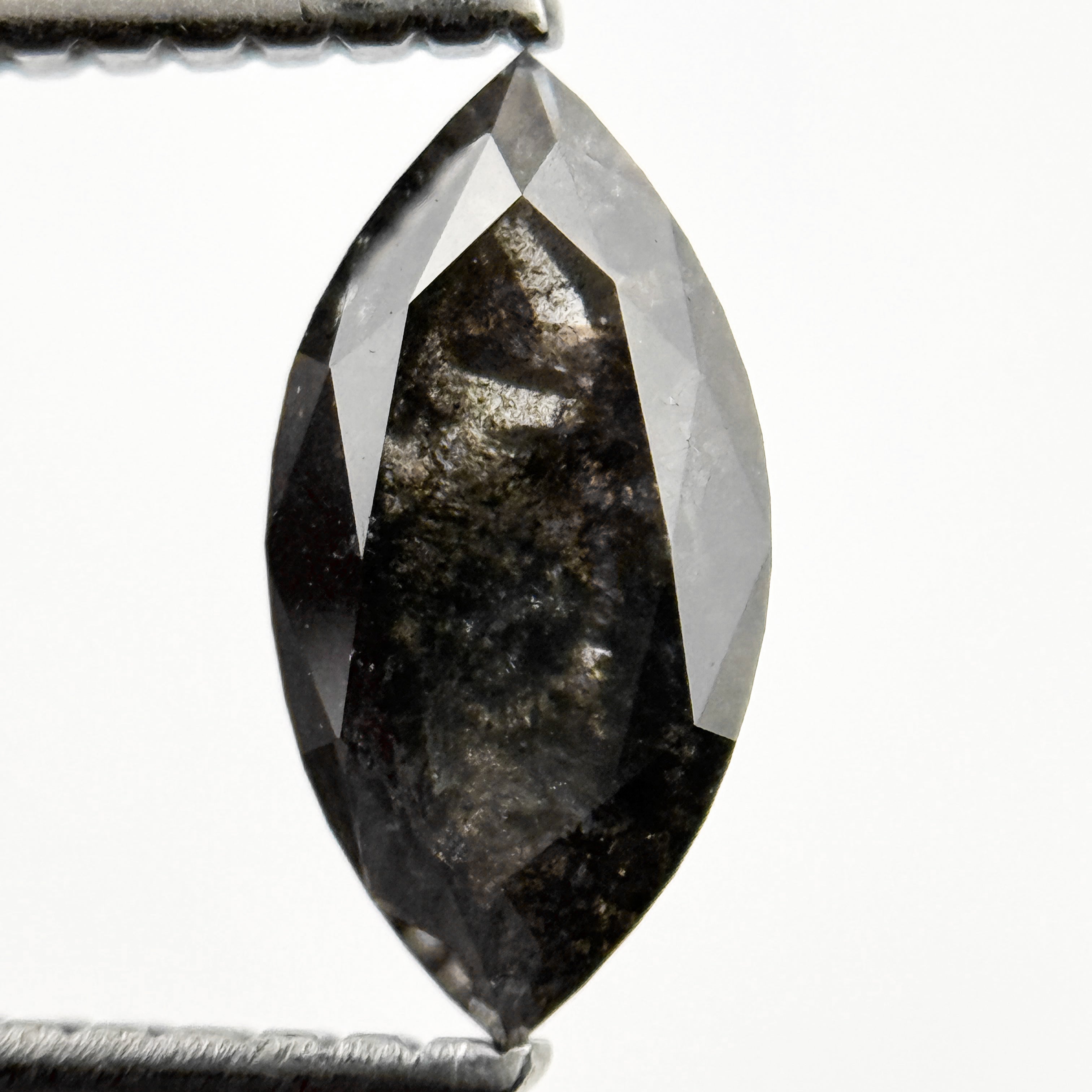 0.84 Ct Marquise Rose Cut Grey Natural Minimalist Diamond