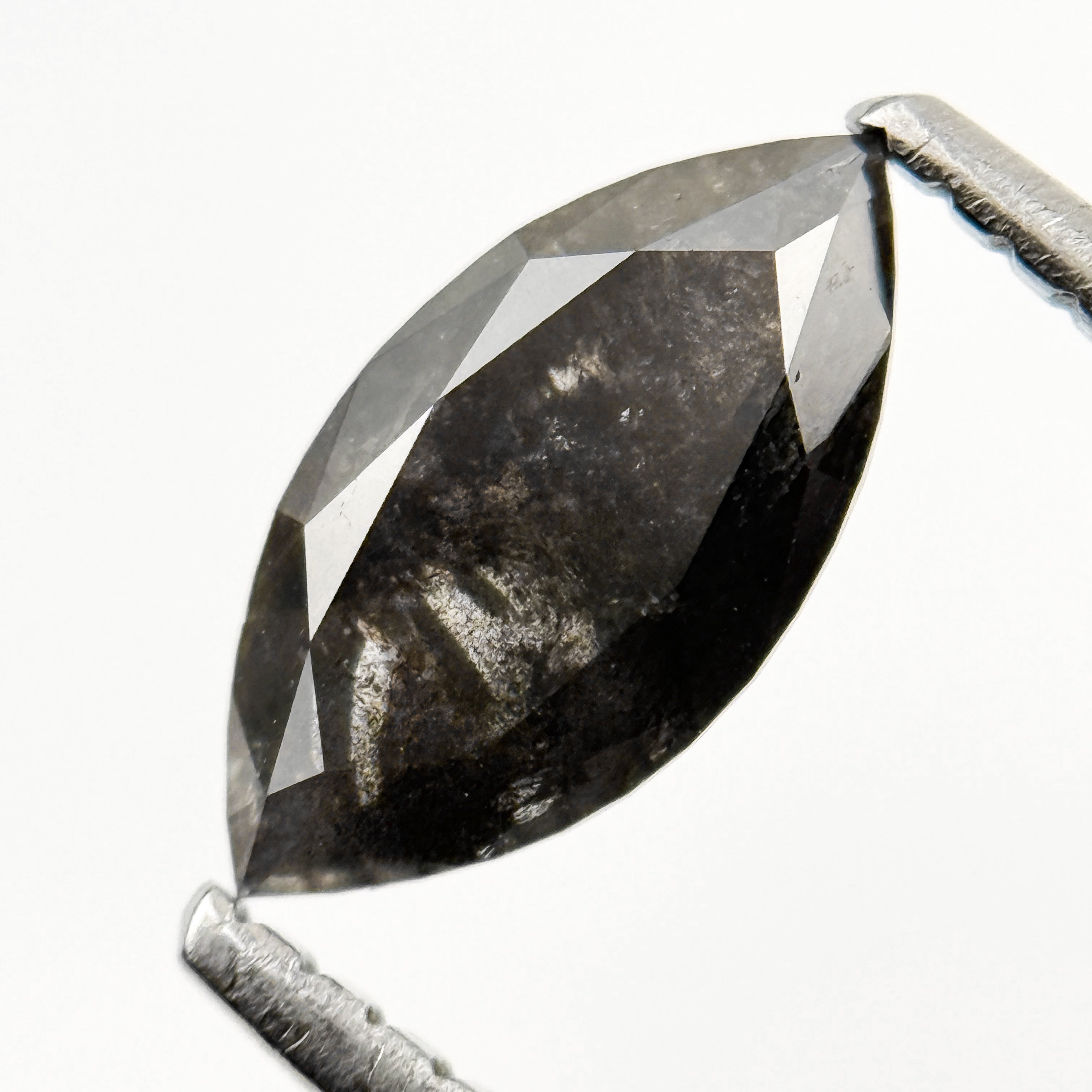0.84 Ct Marquise Rose Cut Grey Natural Minimalist Diamond