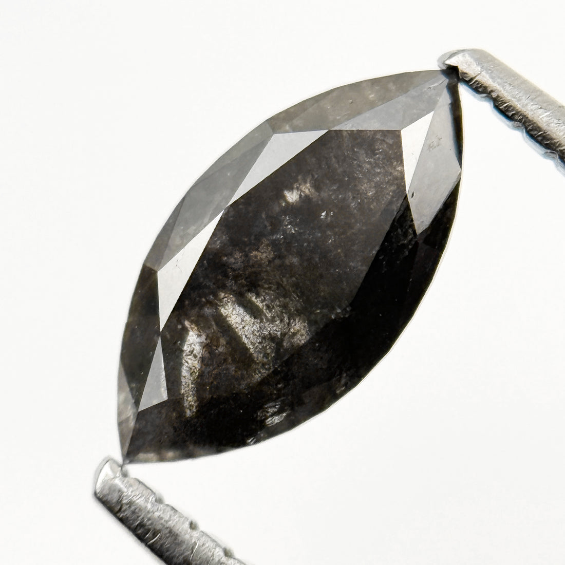 0.84 Ct Marquise Rose Cut Grey Natural Minimalist Diamond