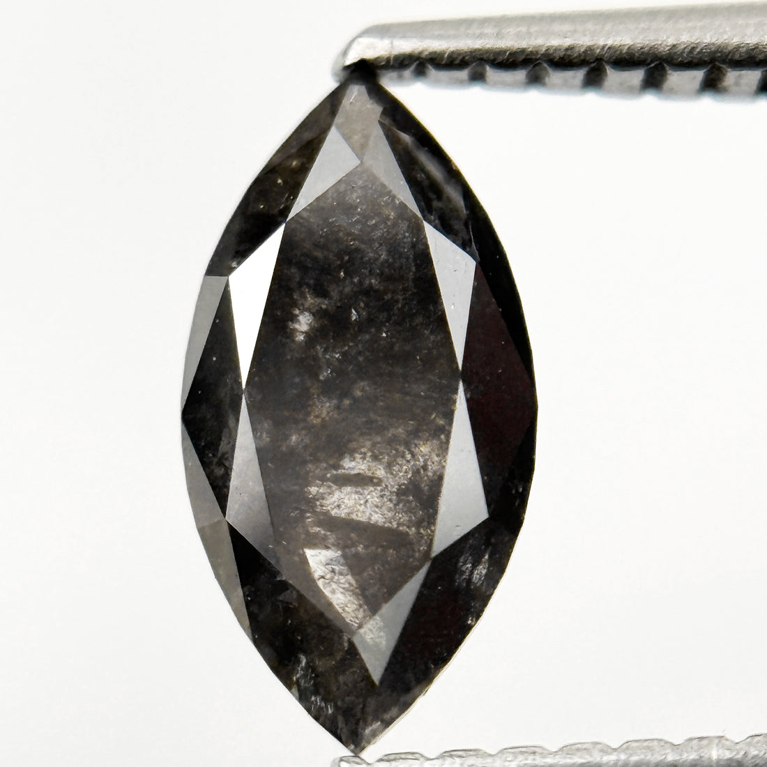 0.84 Ct Marquise Rose Cut Grey Natural Minimalist Diamond