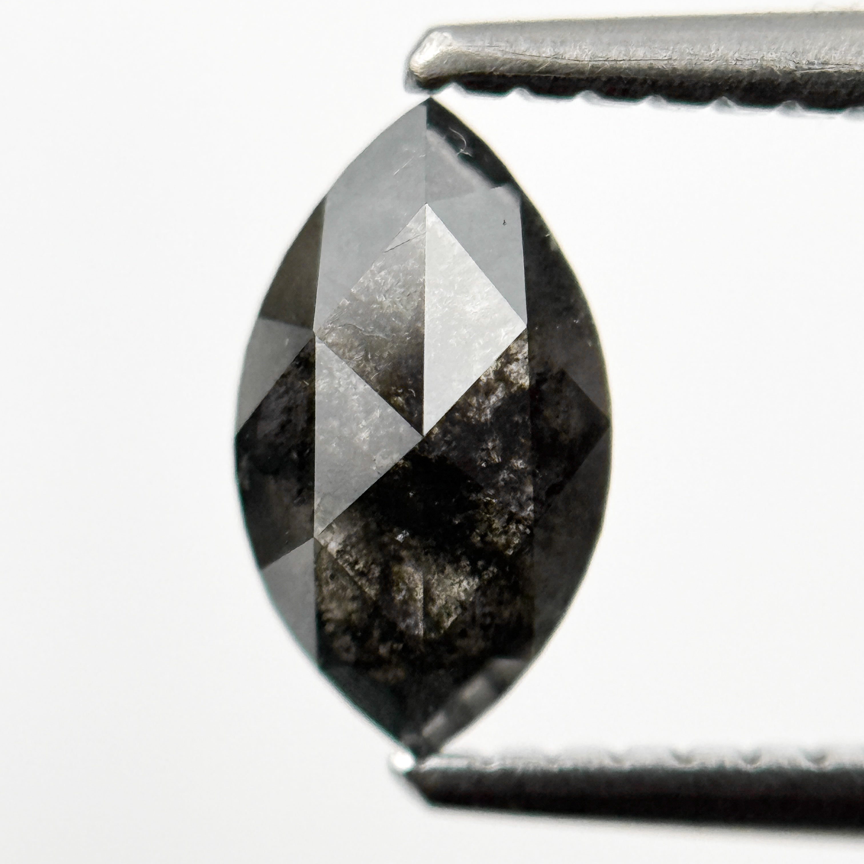 0.70 Ct Marquise Rose Cut Grey Natural Minimalist Diamond