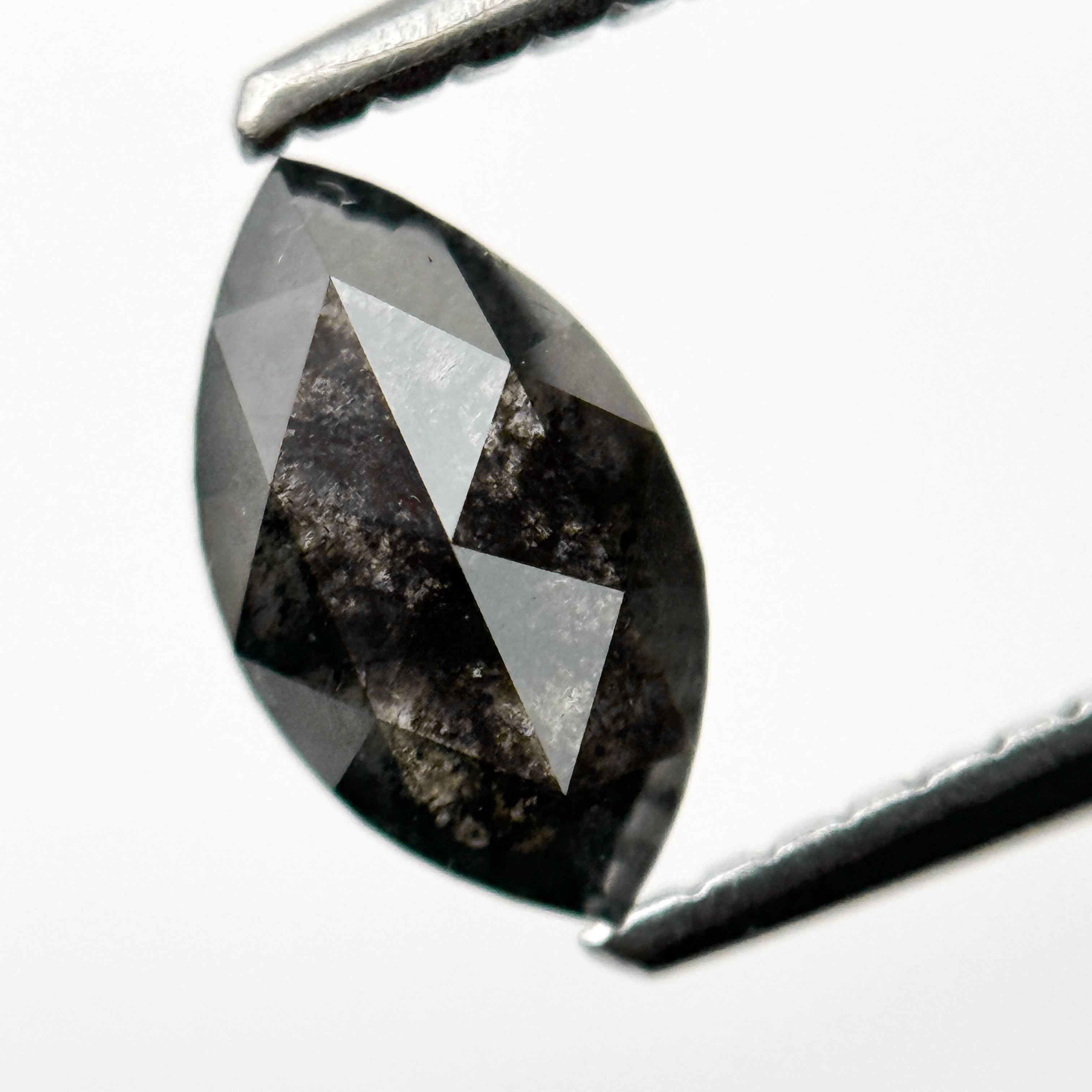 0.70 Ct Marquise Rose Cut Grey Natural Minimalist Diamond