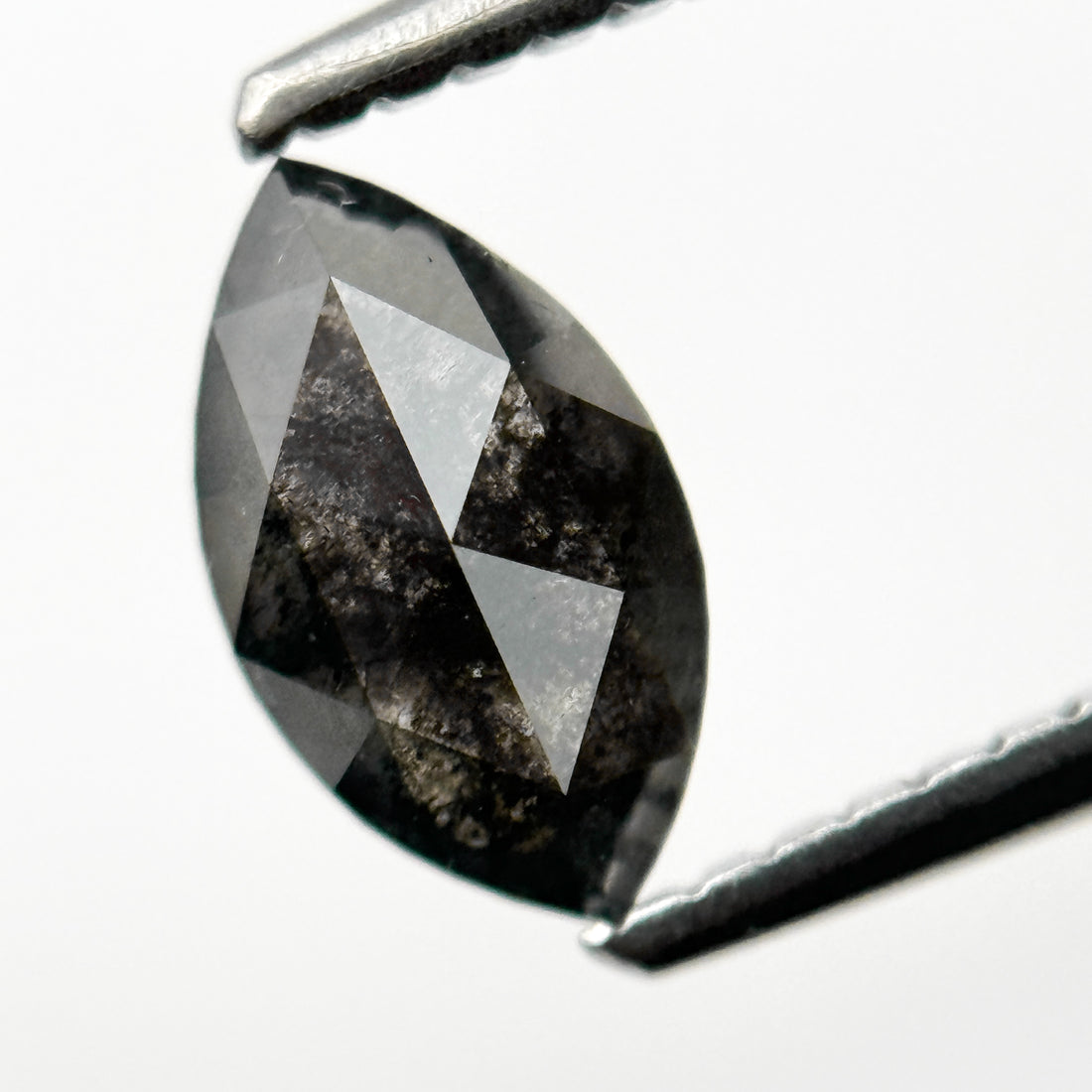 0.70 Ct Marquise Rose Cut Grey Natural Minimalist Diamond