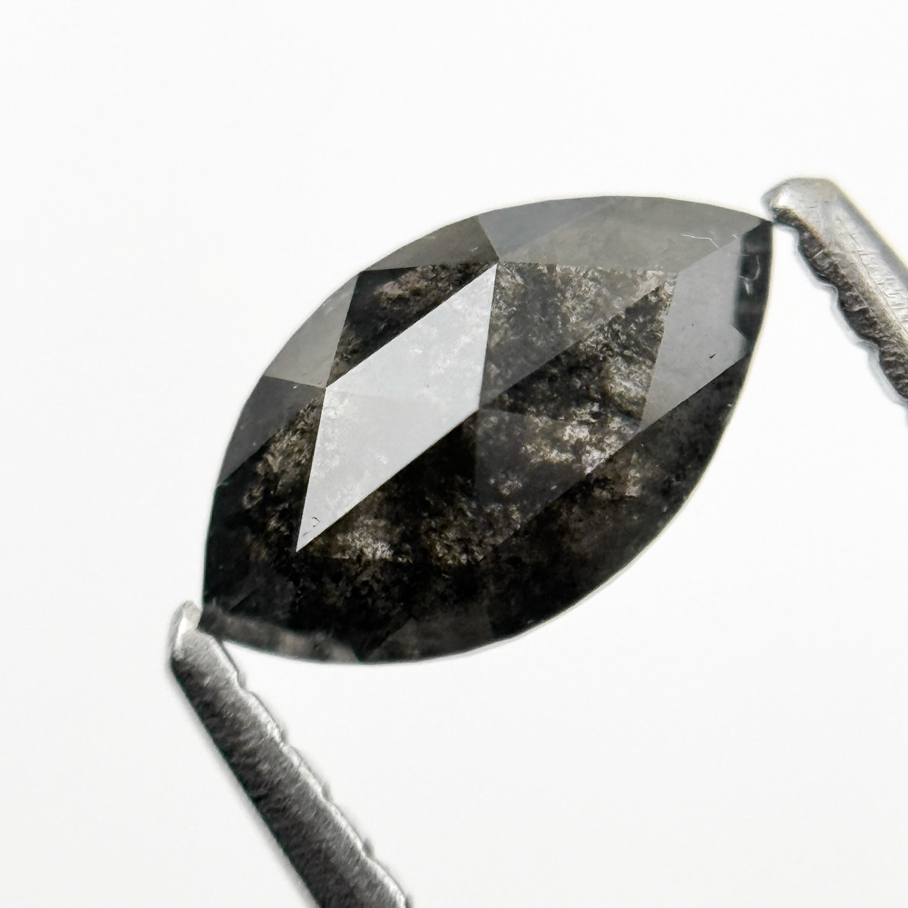 0.70 Ct Marquise Rose Cut Grey Natural Minimalist Diamond