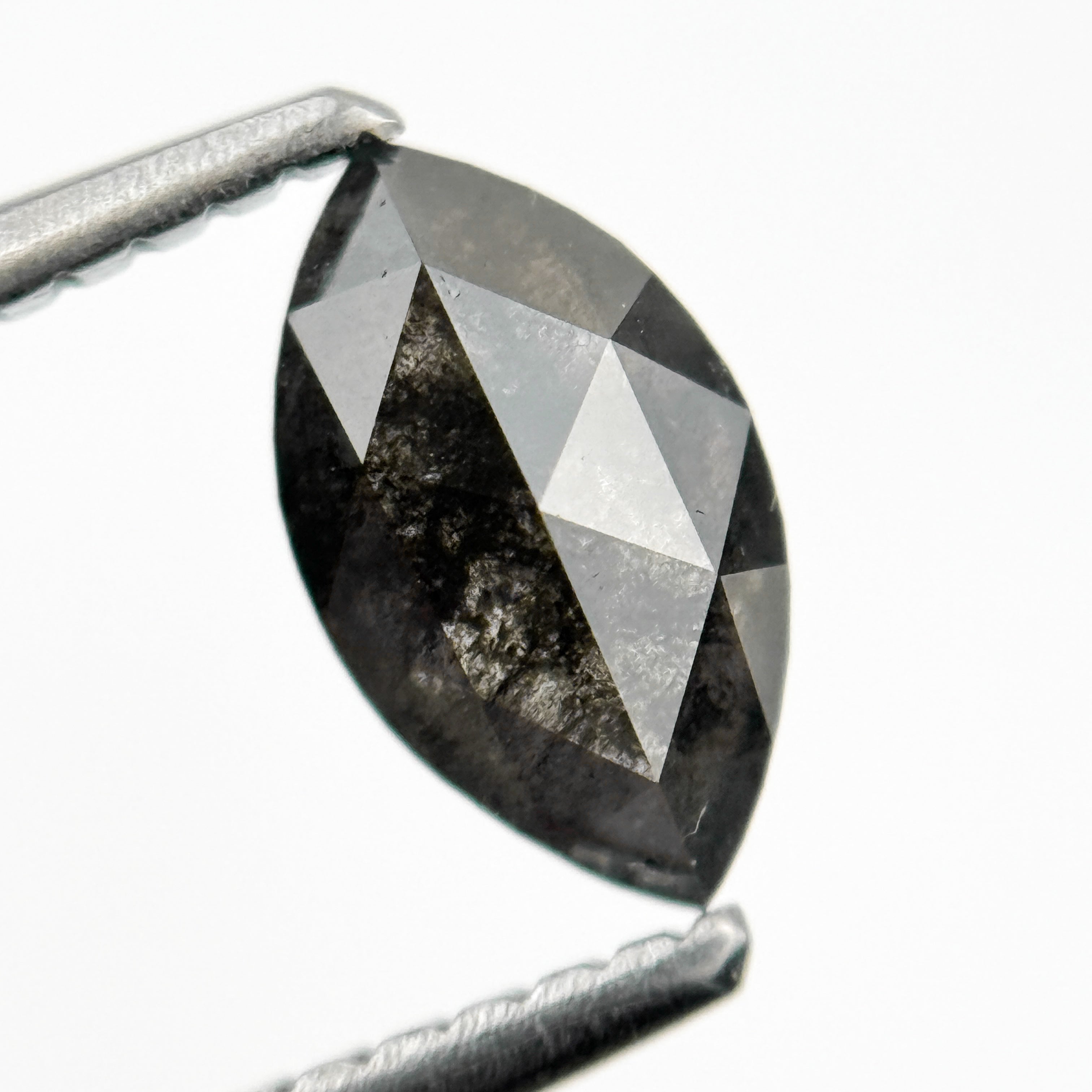 0.70 Ct Marquise Rose Cut Grey Natural Minimalist Diamond