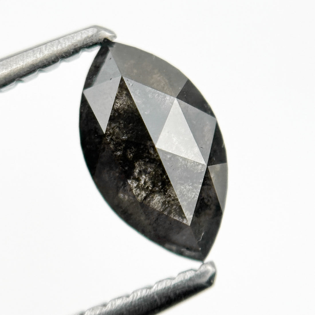 0.70 Ct Marquise Rose Cut Grey Natural Minimalist Diamond