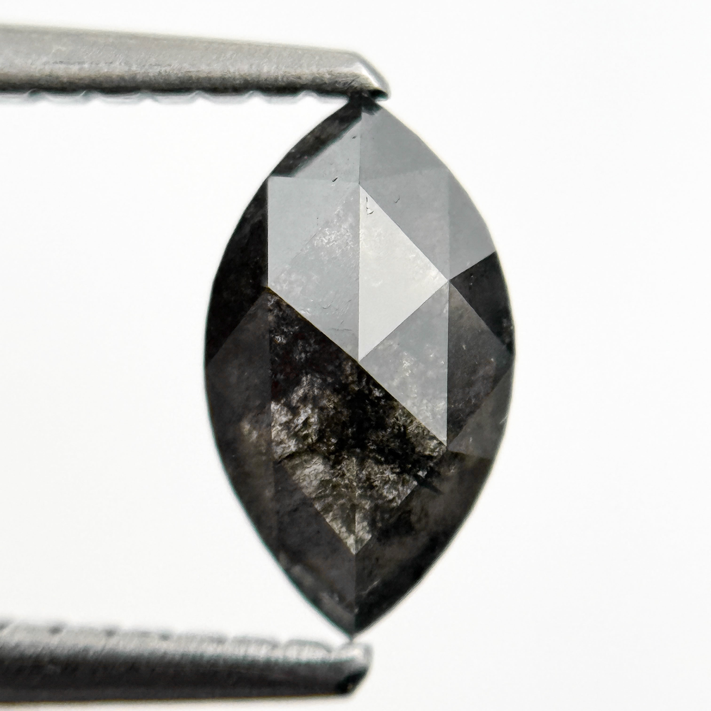 0.70 Ct Marquise Rose Cut Grey Natural Minimalist Diamond