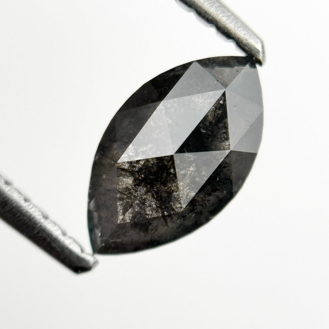 0.70 Ct Marquise Rose Cut Grey Natural Minimalist Diamond