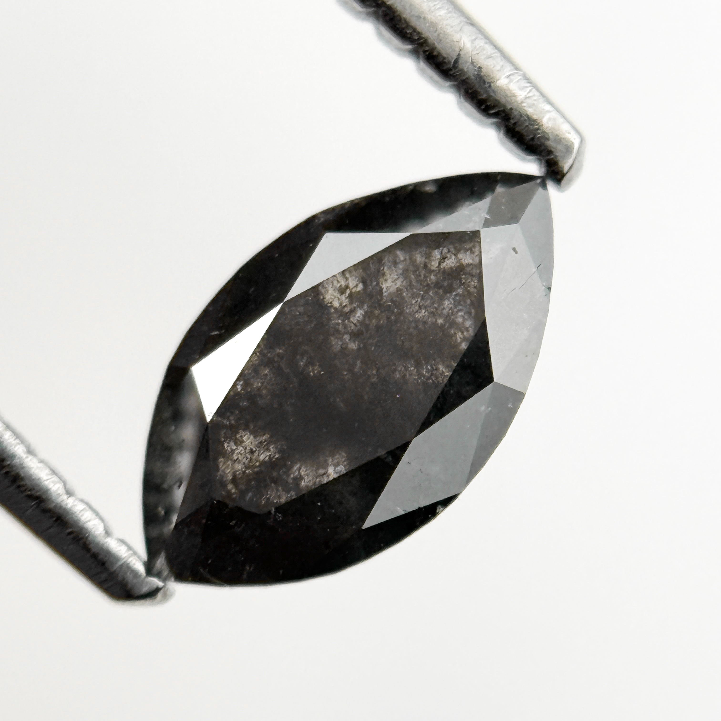 0.70 Ct Marquise Rose Cut Grey Natural Minimalist Diamond