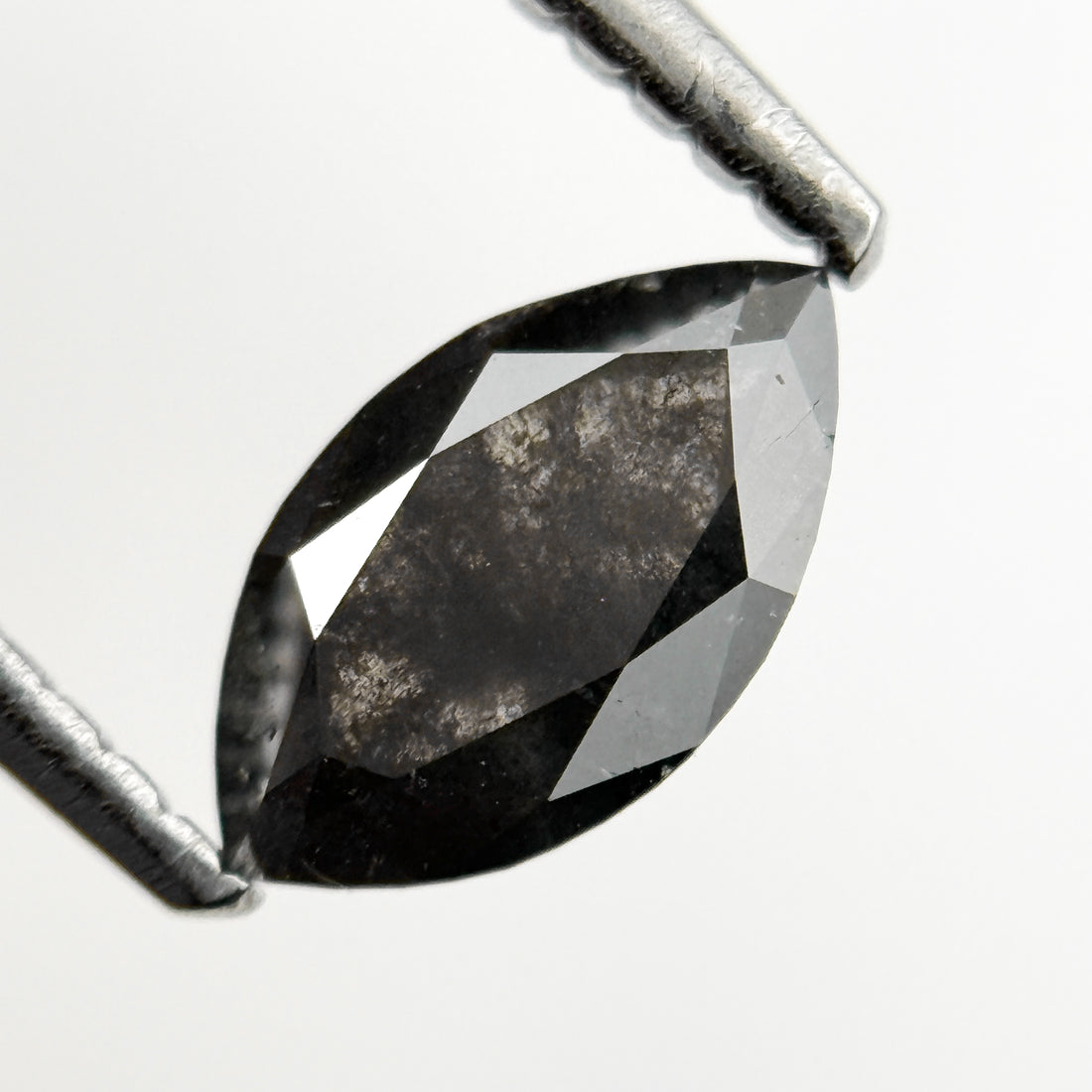 0.70 Ct Marquise Rose Cut Grey Natural Minimalist Diamond
