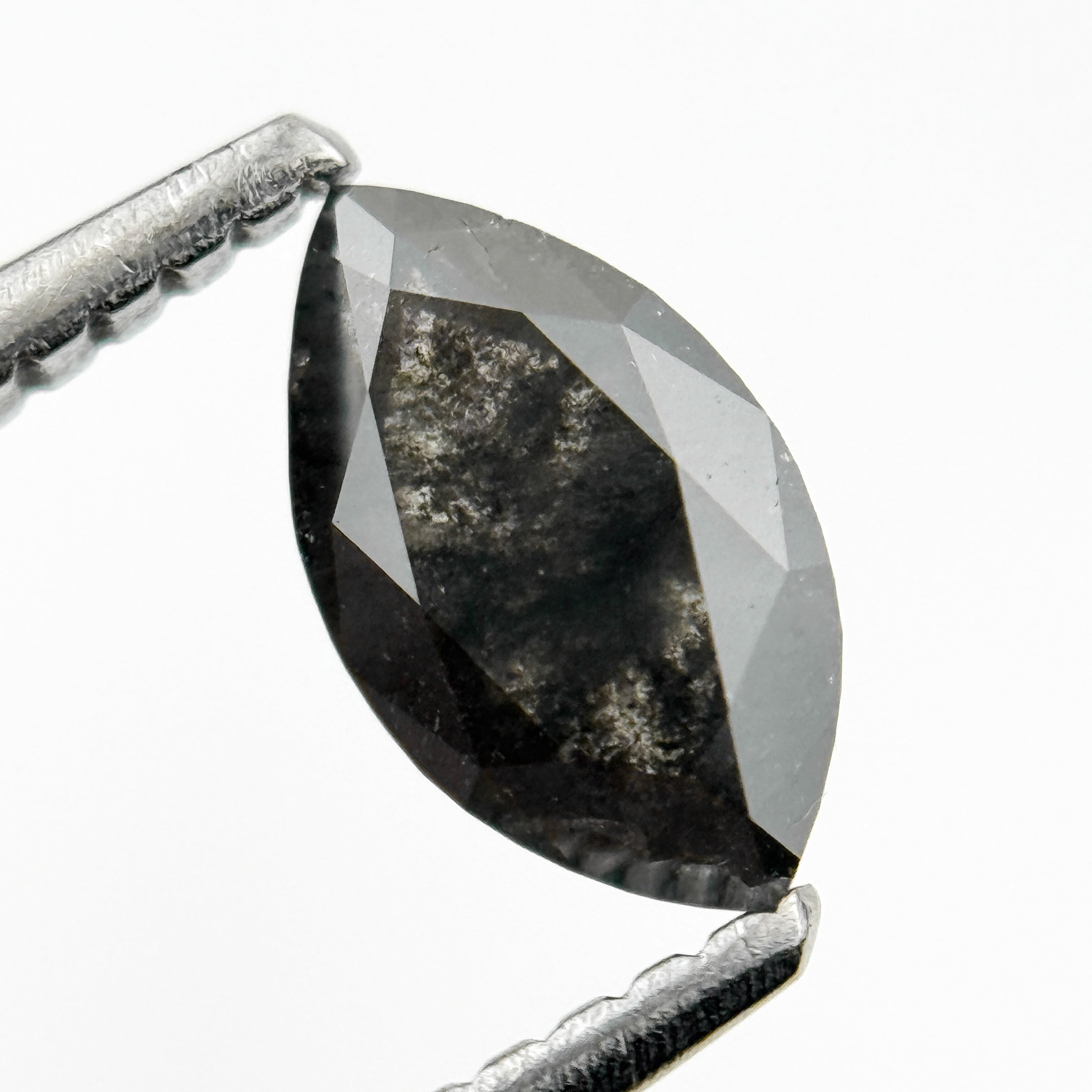 0.70 Ct Marquise Rose Cut Grey Natural Minimalist Diamond