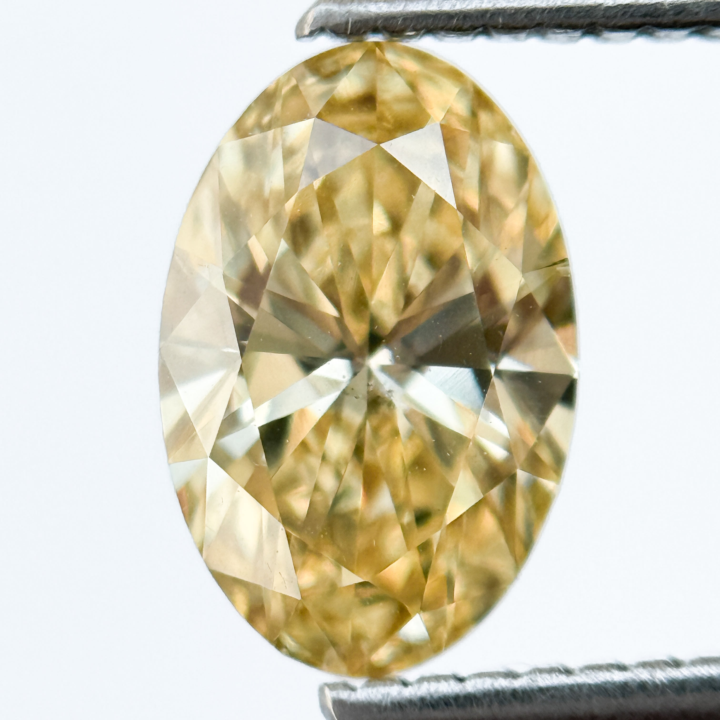 1.50 Ct Oval Brilliant Cut Yellow Natural Salt and Pepper Diamond