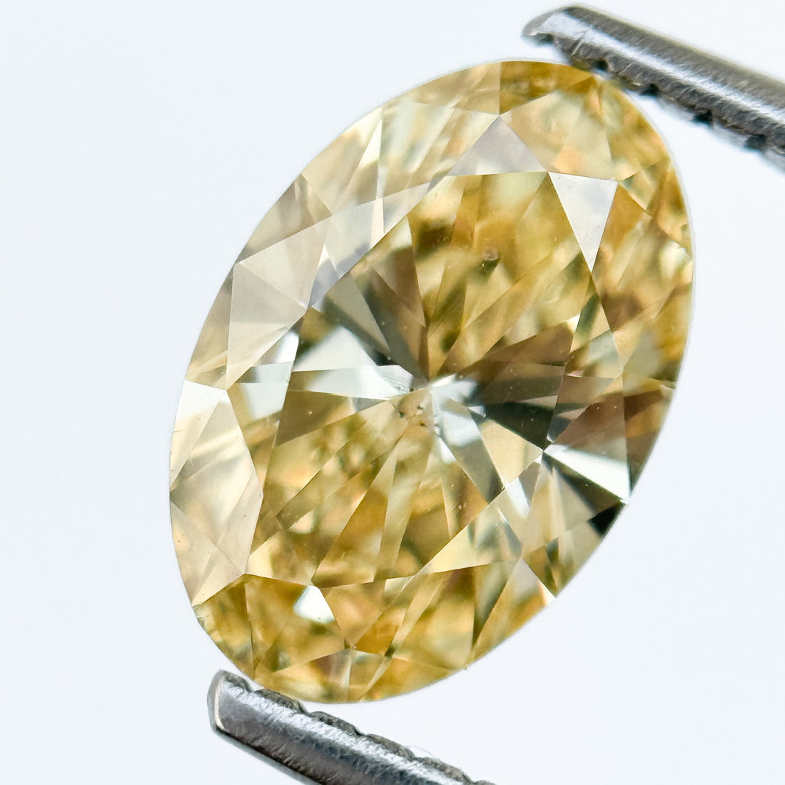 1.50 Ct Oval Brilliant Cut Yellow Natural Salt and Pepper Diamond