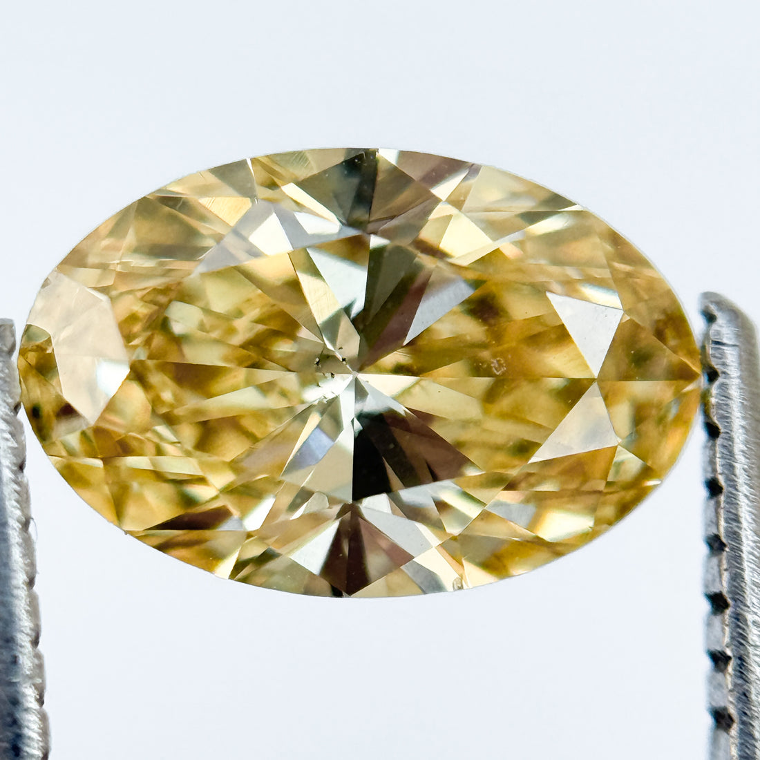 1.50 Ct Oval Brilliant Cut Yellow Natural Salt and Pepper Diamond