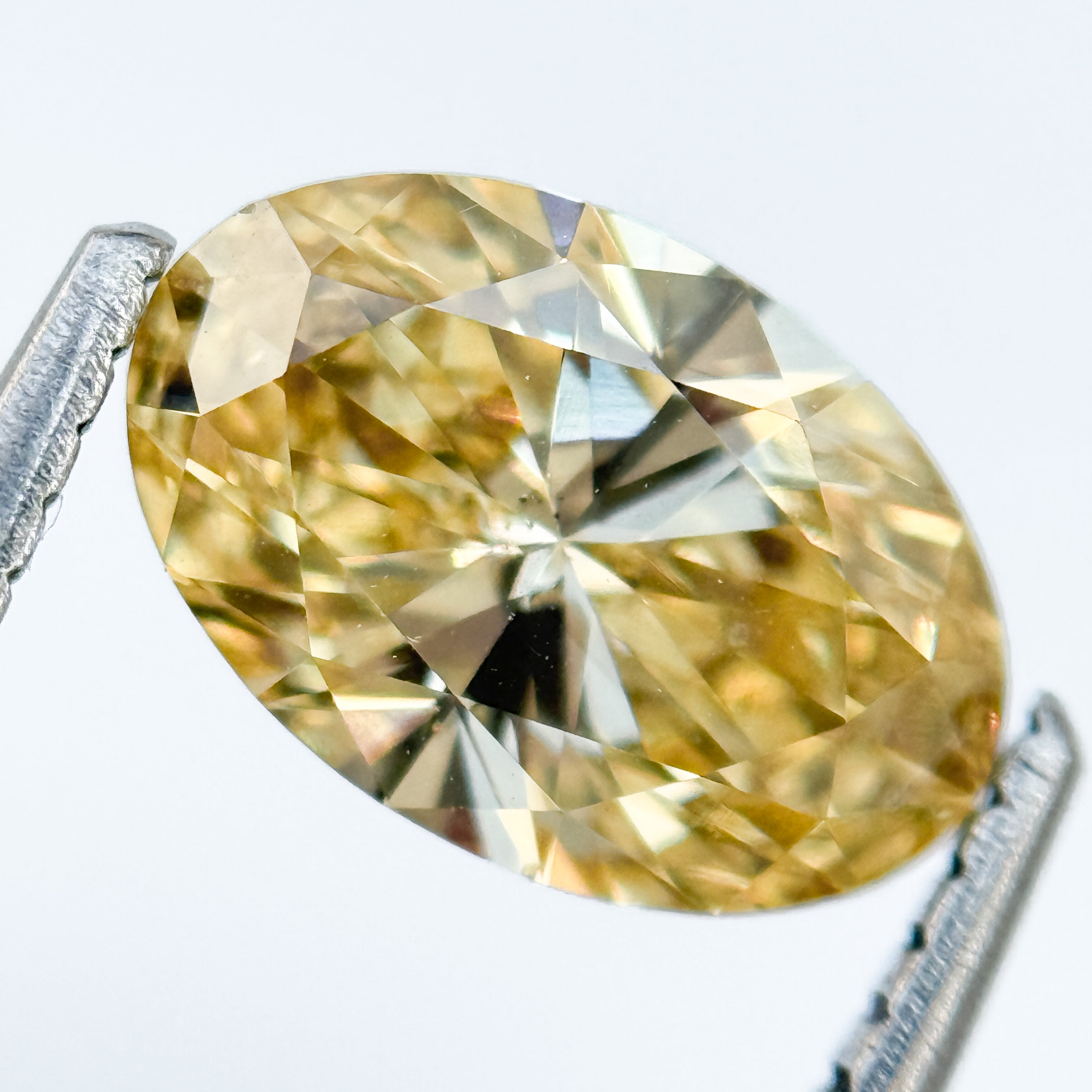 1.50 Ct Oval Brilliant Cut Yellow Natural Salt and Pepper Diamond