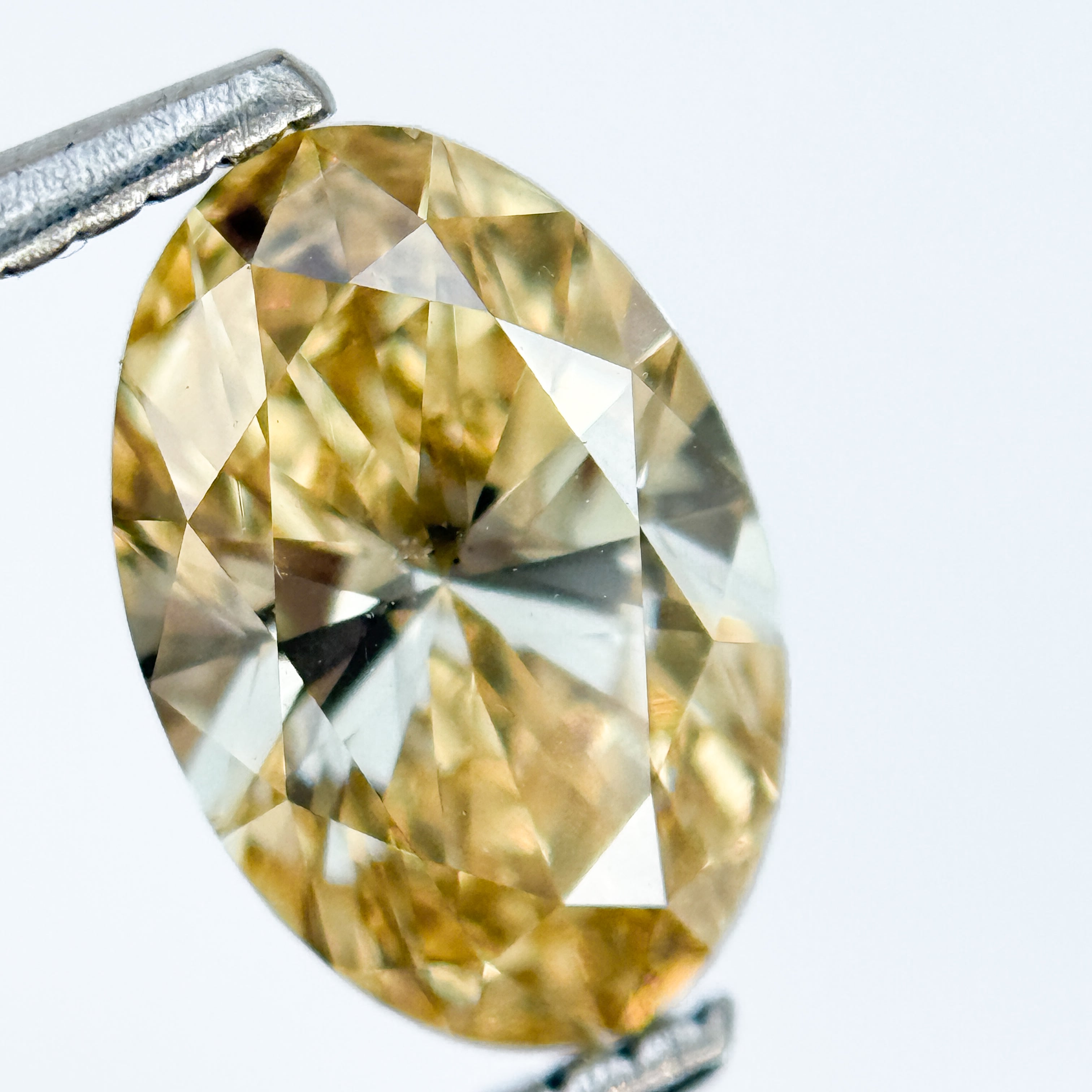 1.50 Ct Oval Brilliant Cut Yellow Natural Salt and Pepper Diamond