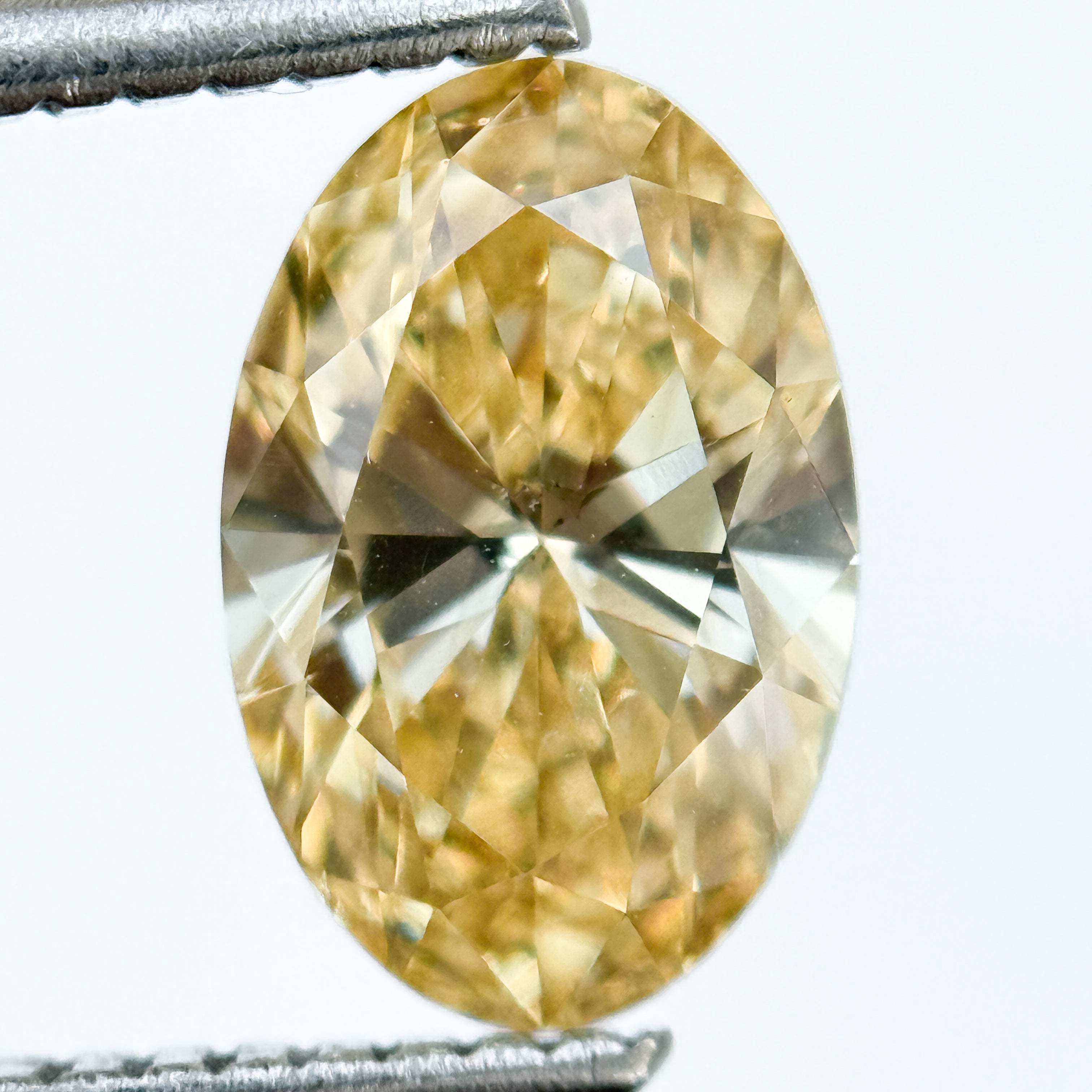 1.50 Ct Oval Brilliant Cut Yellow Natural Salt and Pepper Diamond