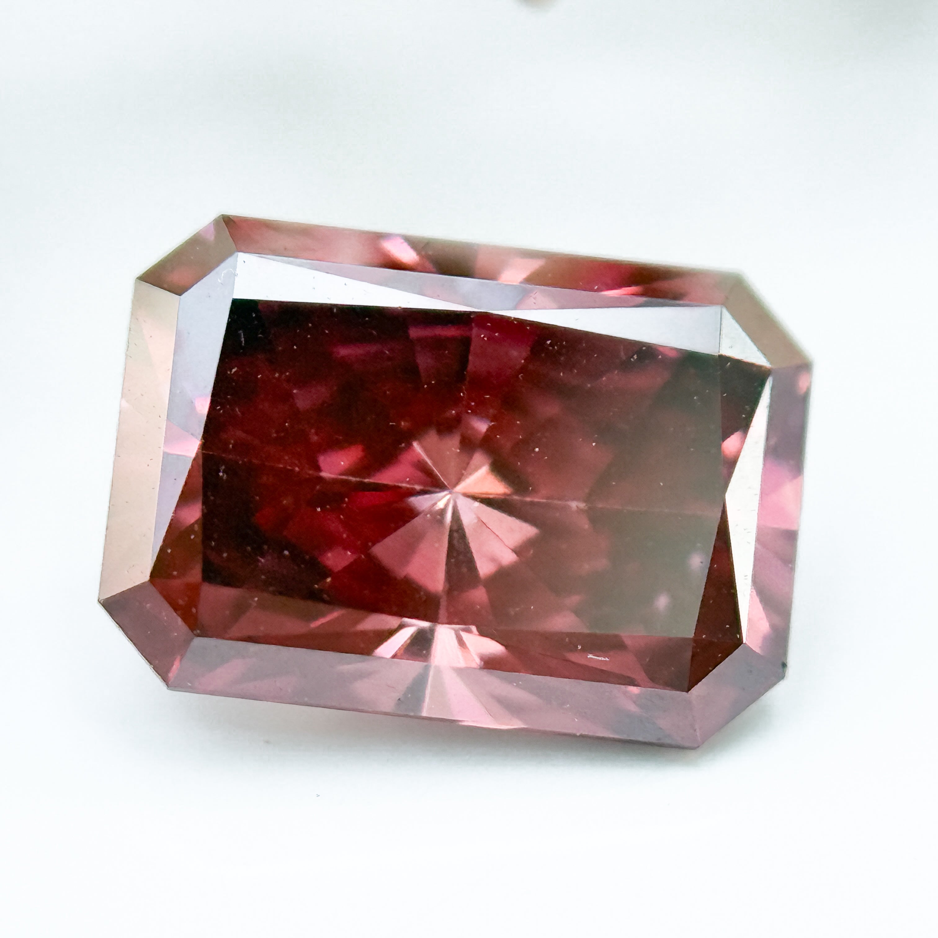 1.50 Ct Emerald Brilliant Cut Pink Natural Salt and Pepper Diamond