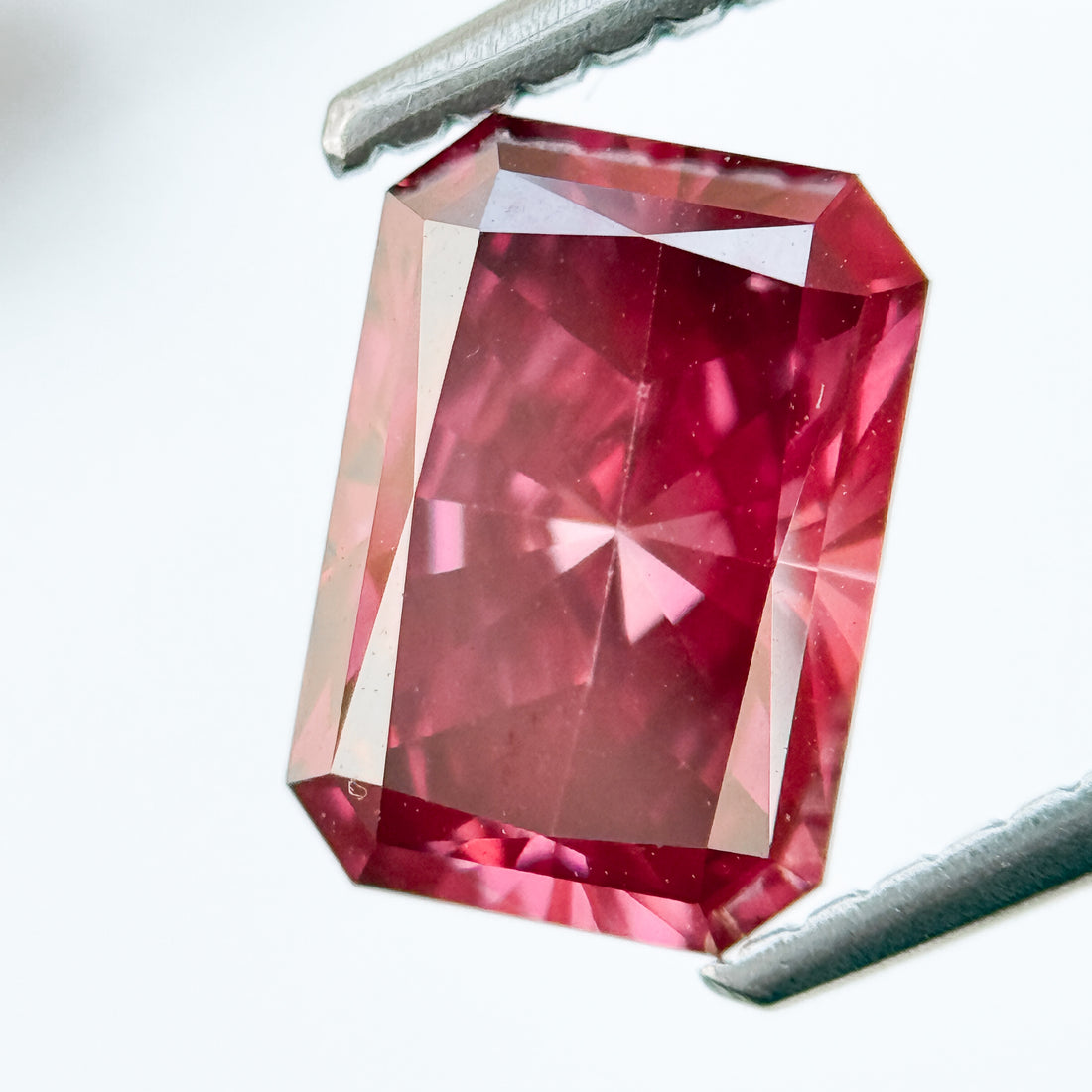 1.50 Ct Emerald Brilliant Cut Pink Natural Salt and Pepper Diamond