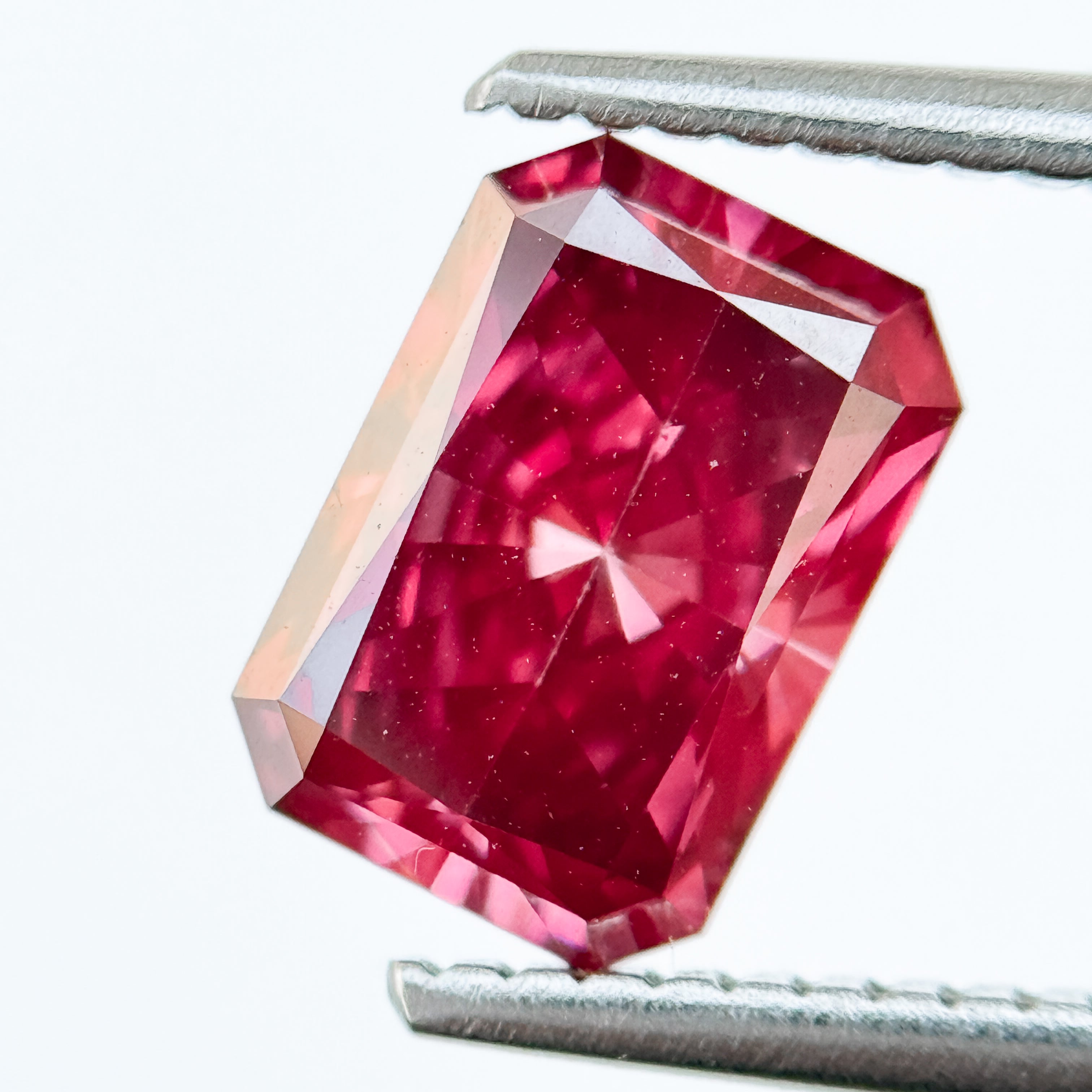 1.50 Ct Emerald Brilliant Cut Pink Natural Salt and Pepper Diamond