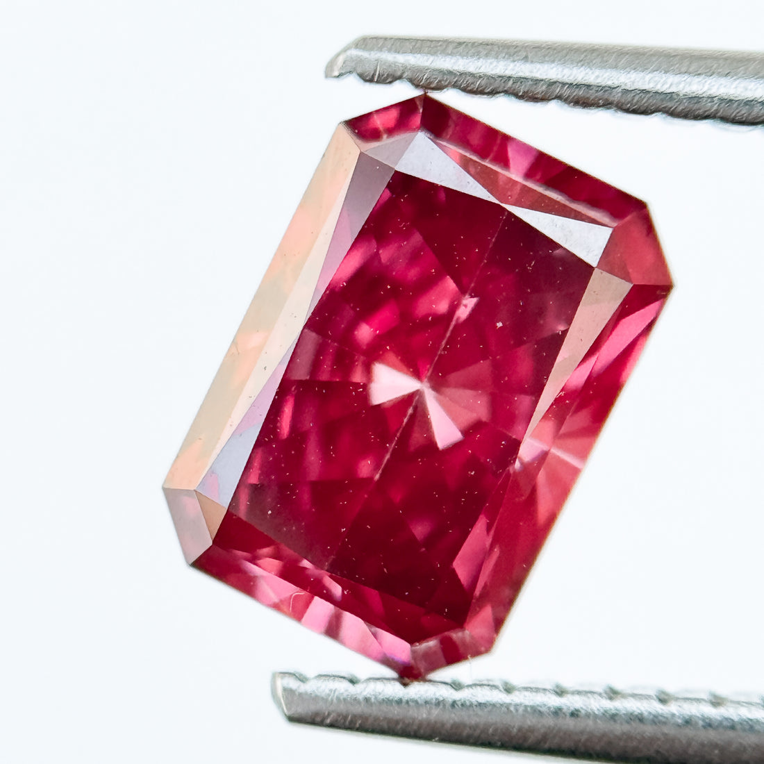 1.50 Ct Emerald Brilliant Cut Pink Natural Salt and Pepper Diamond