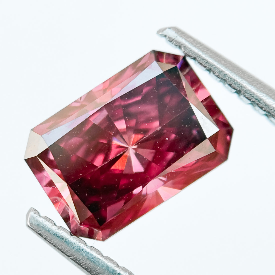 1.50 Ct Emerald Brilliant Cut Pink Natural Salt and Pepper Diamond