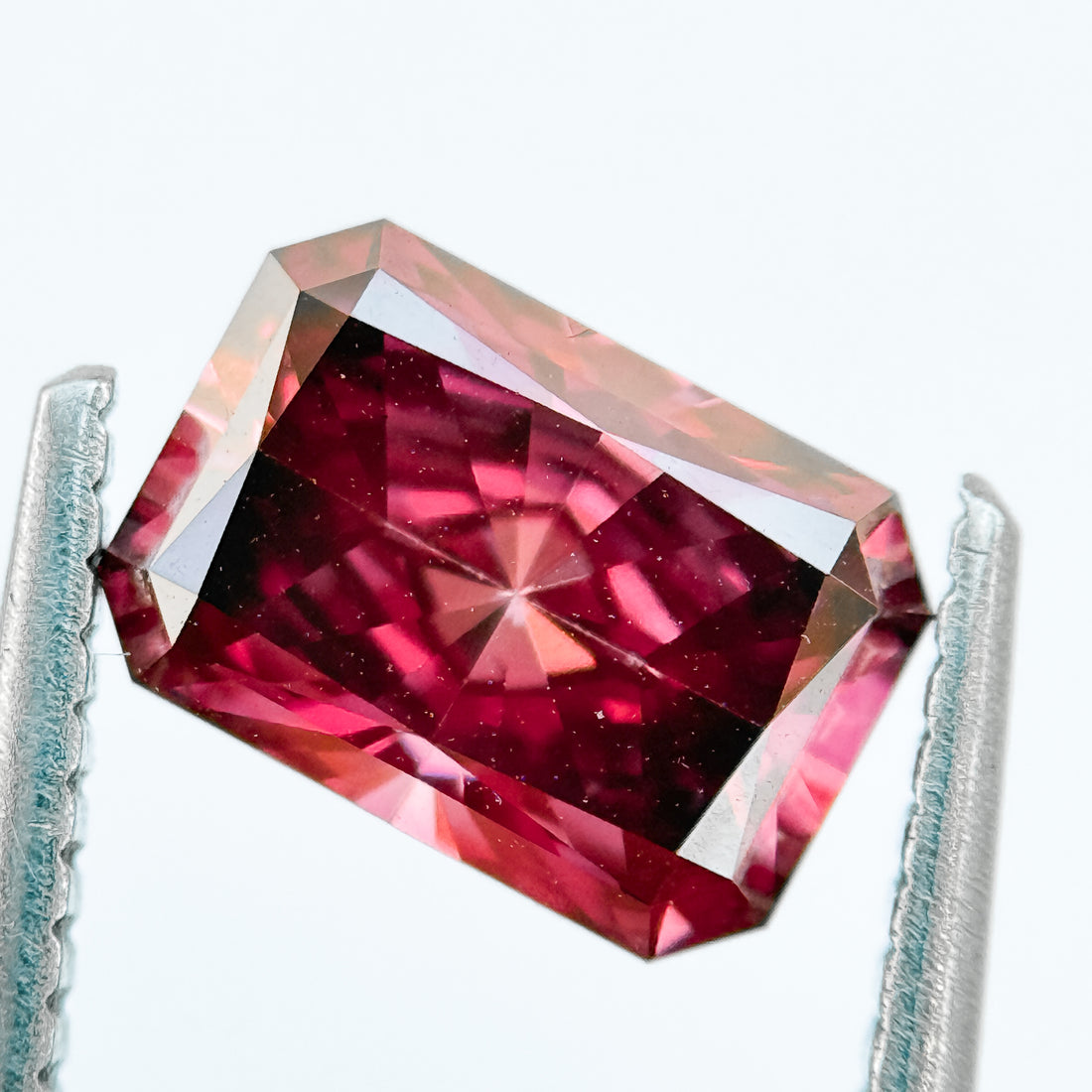 1.50 Ct Emerald Brilliant Cut Pink Natural Salt and Pepper Diamond