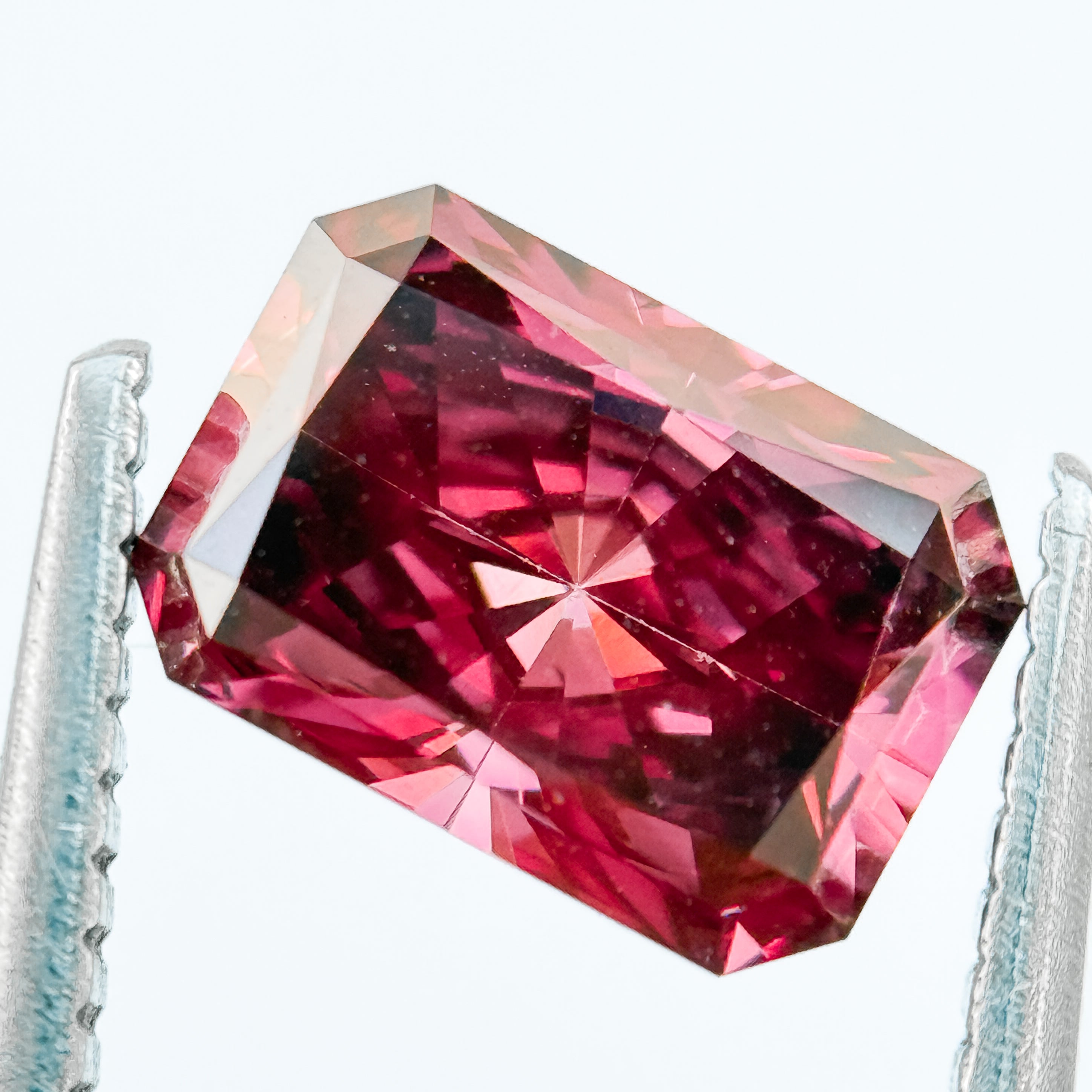 1.50 Ct Emerald Brilliant Cut Pink Natural Salt and Pepper Diamond