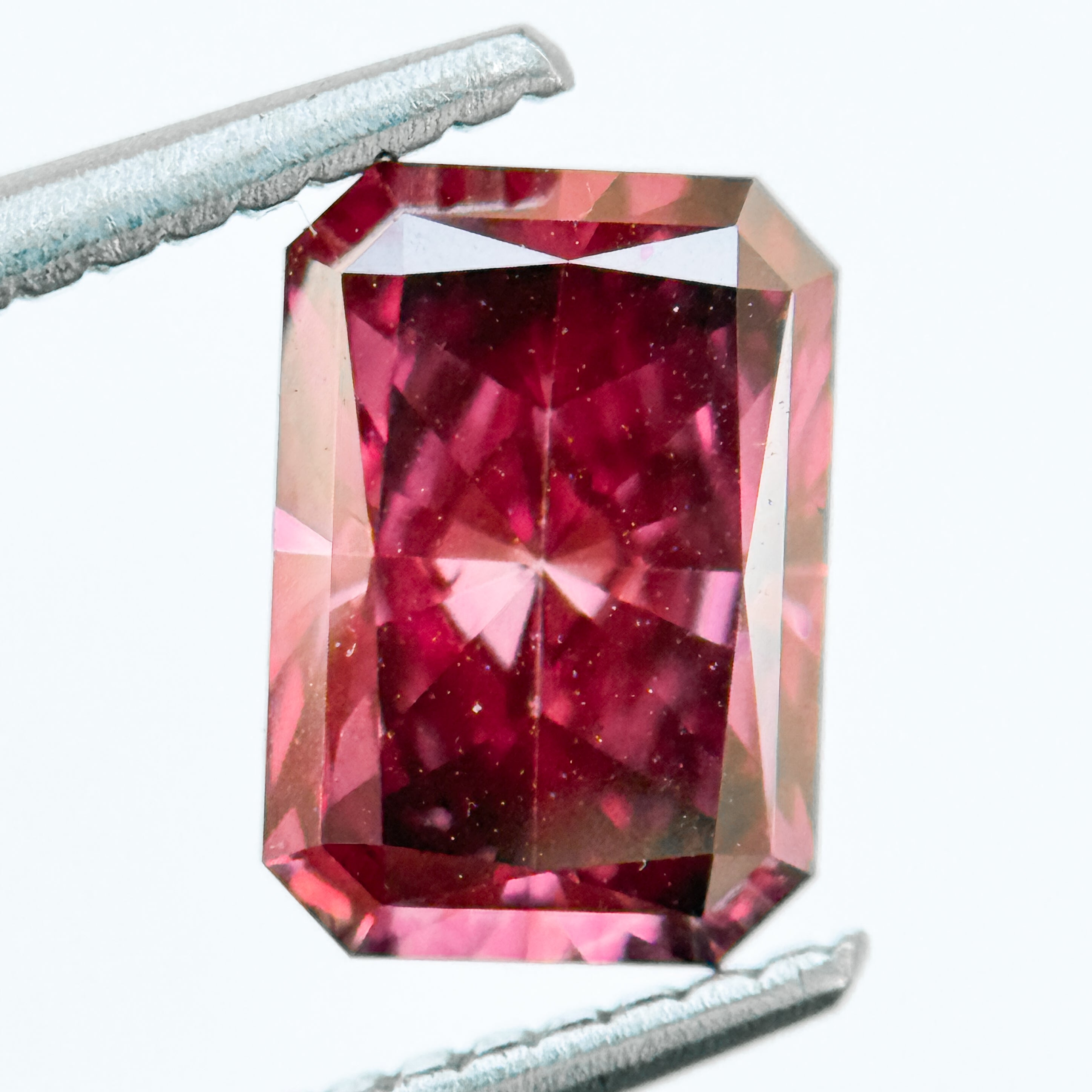 1.50 Ct Emerald Brilliant Cut Pink Natural Salt and Pepper Diamond