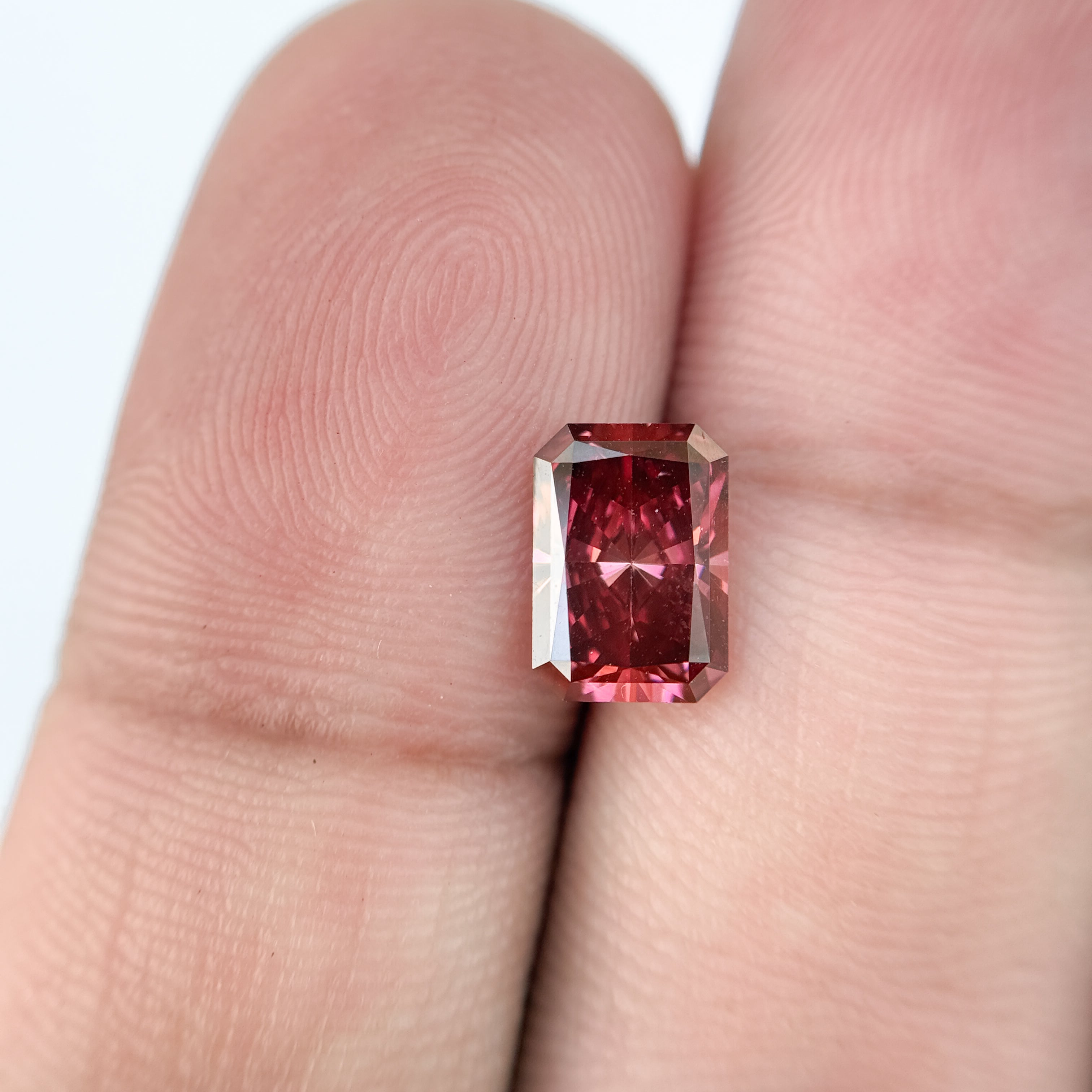 1.50 Ct Emerald Brilliant Cut Pink Natural Salt and Pepper Diamond