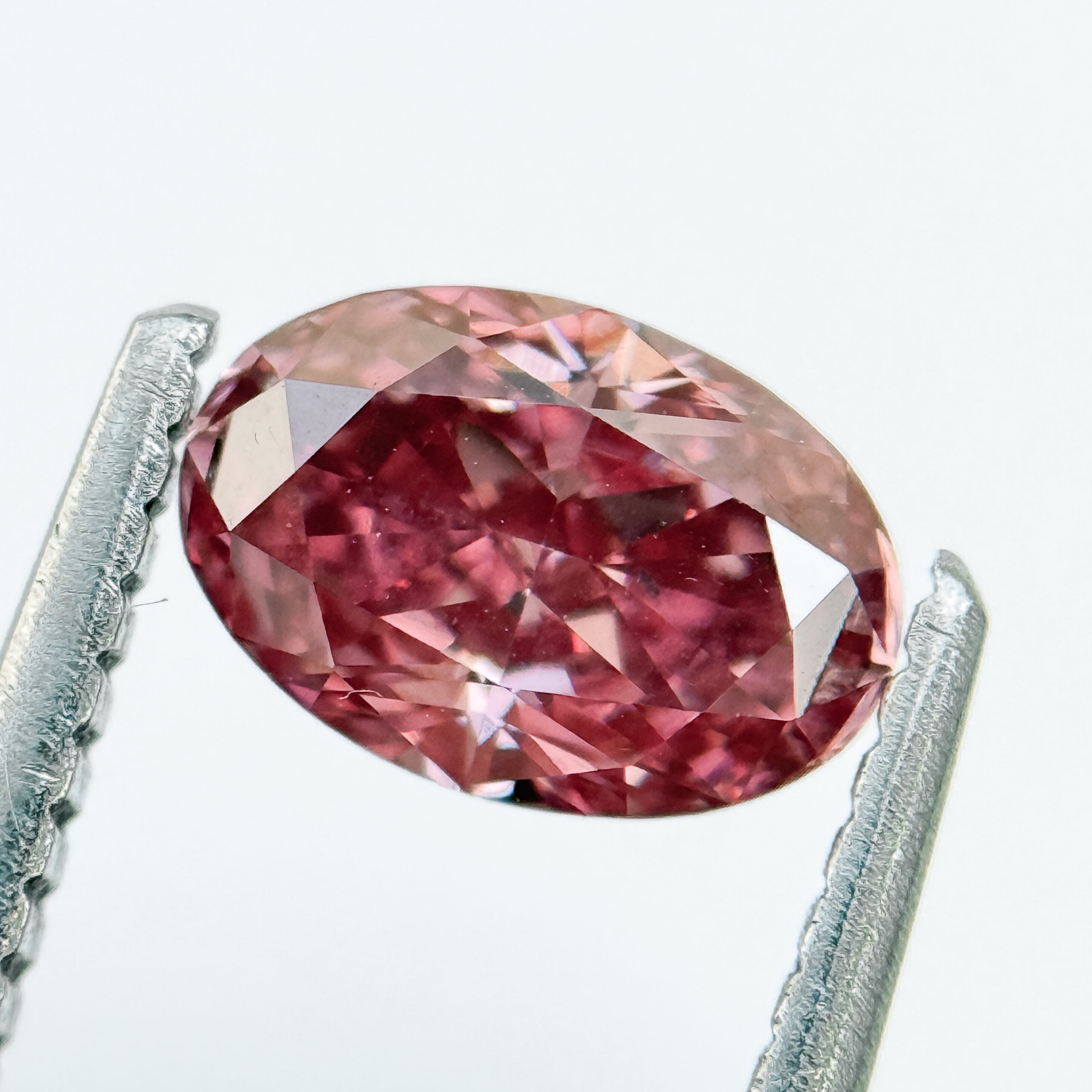 1.00 Ct Oval Brilliant Cut Pink Natural Salt and Pepper Diamond
