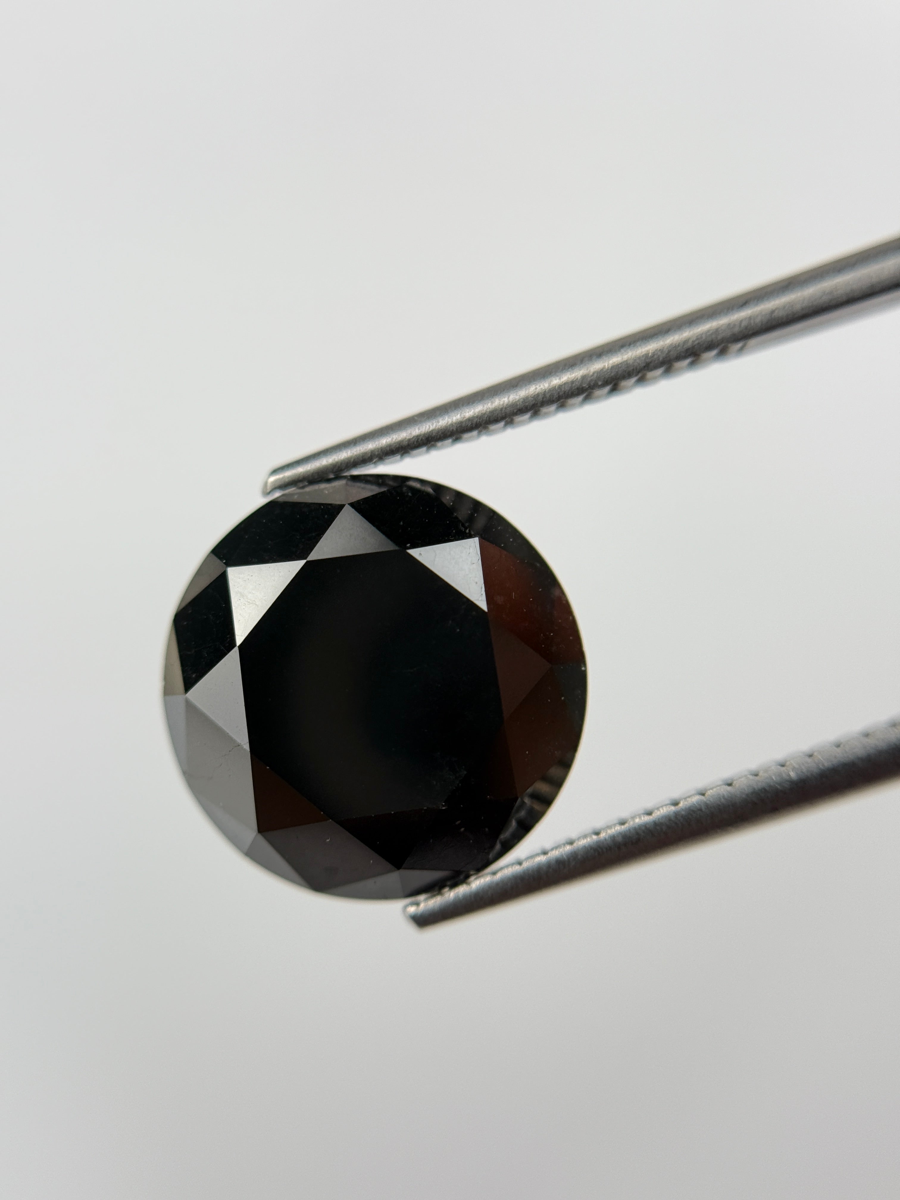 2.15 Ct Round Rose Cut Black Natural Salt and Pepper Diamond
