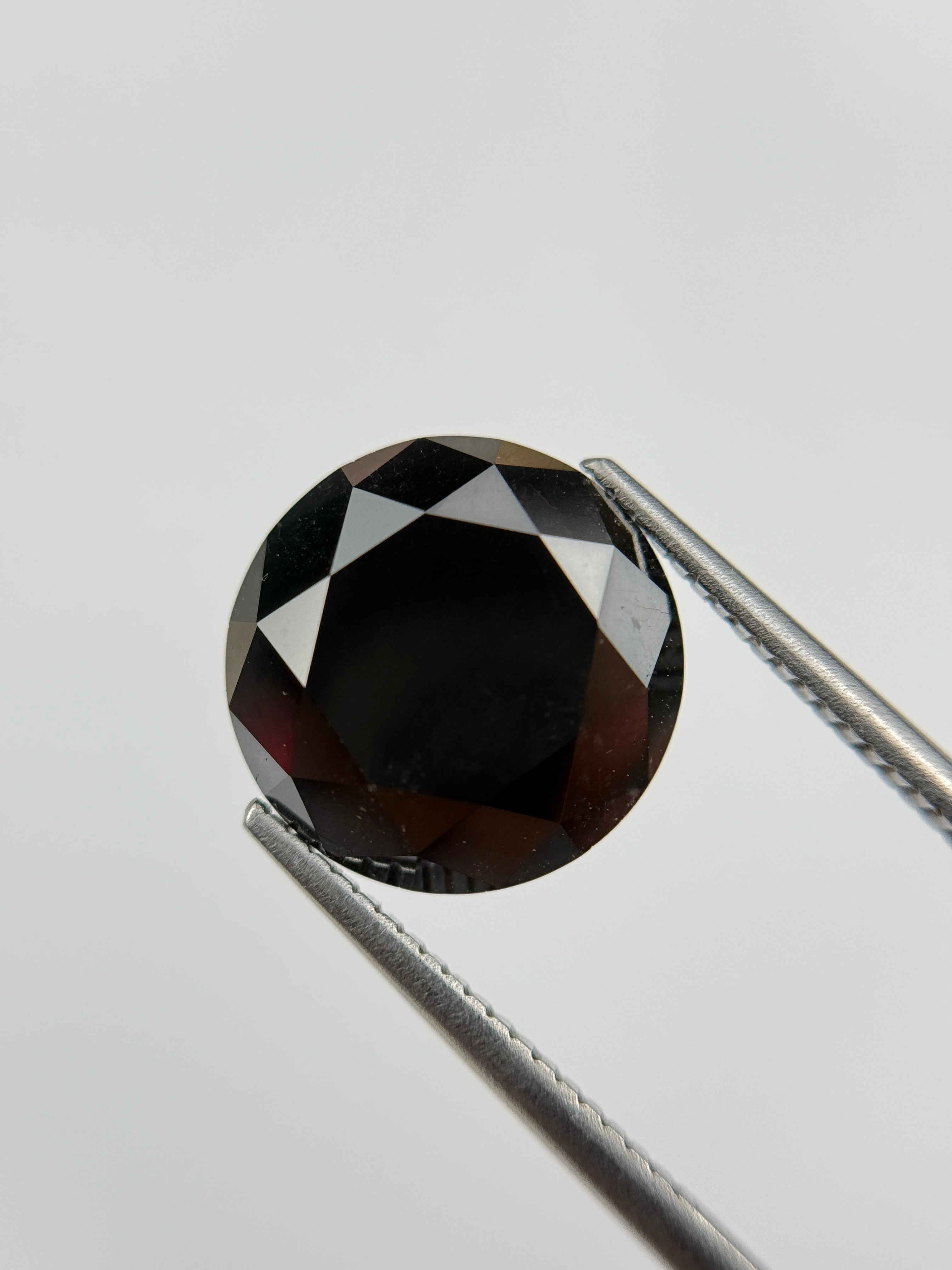 2.15 Ct Round Rose Cut Black Natural Salt and Pepper Diamond