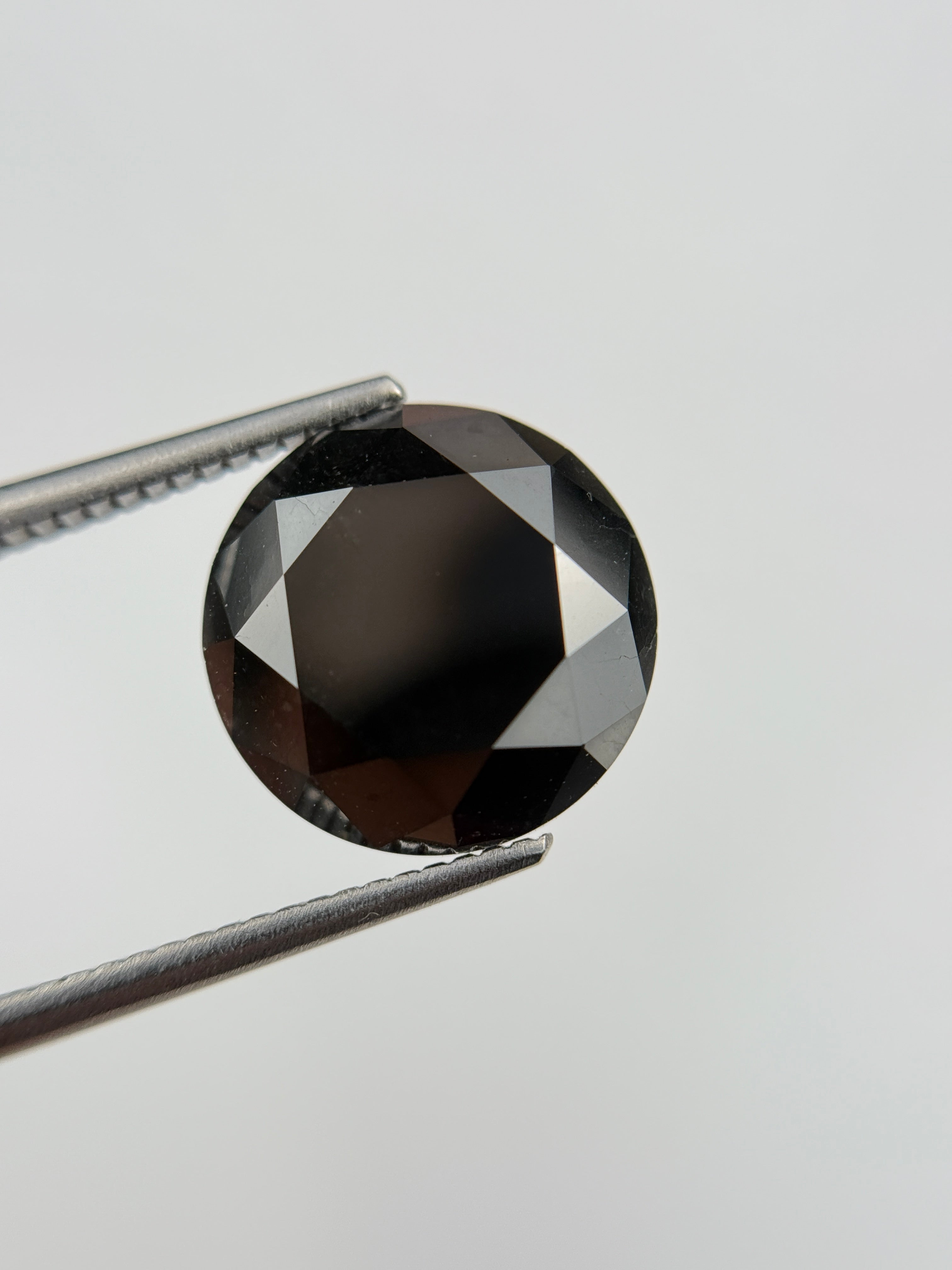 2.15 Ct Round Rose Cut Black Natural Salt and Pepper Diamond