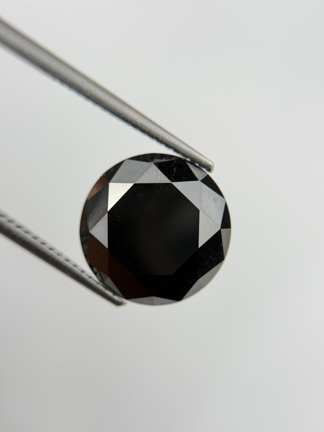 2.15 Ct Round Rose Cut Black Natural Salt and Pepper Diamond