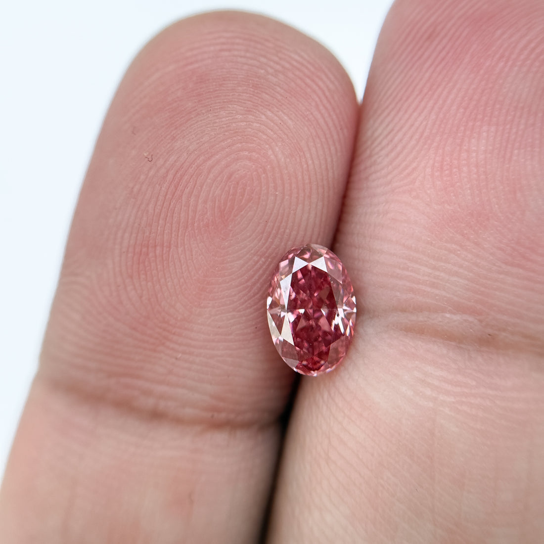 1.00 Ct Oval Brilliant Cut Pink Natural Salt and Pepper Diamond