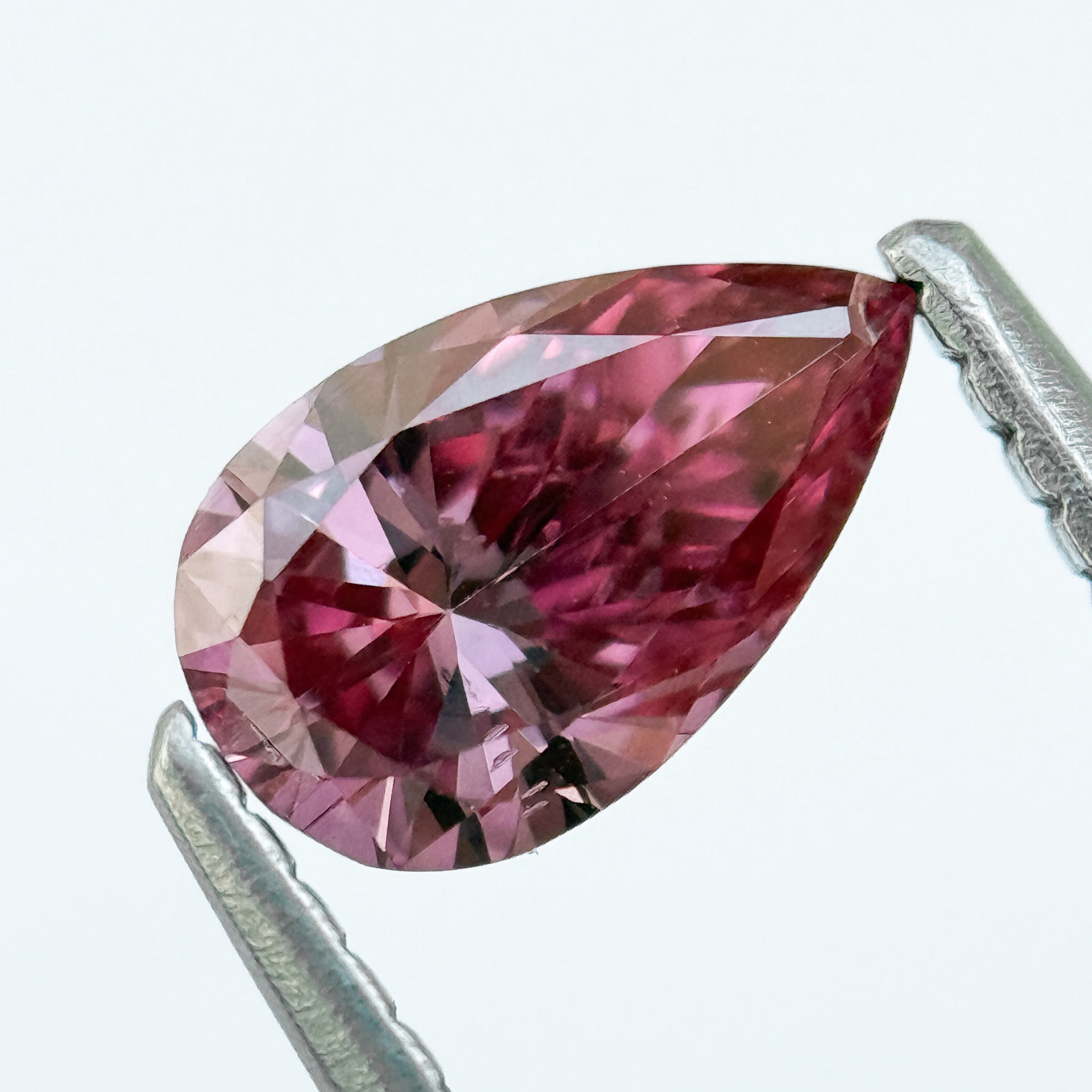 0.75 Ct Pear Brilliant Cut Pink Natural Salt and Pepper Diamond