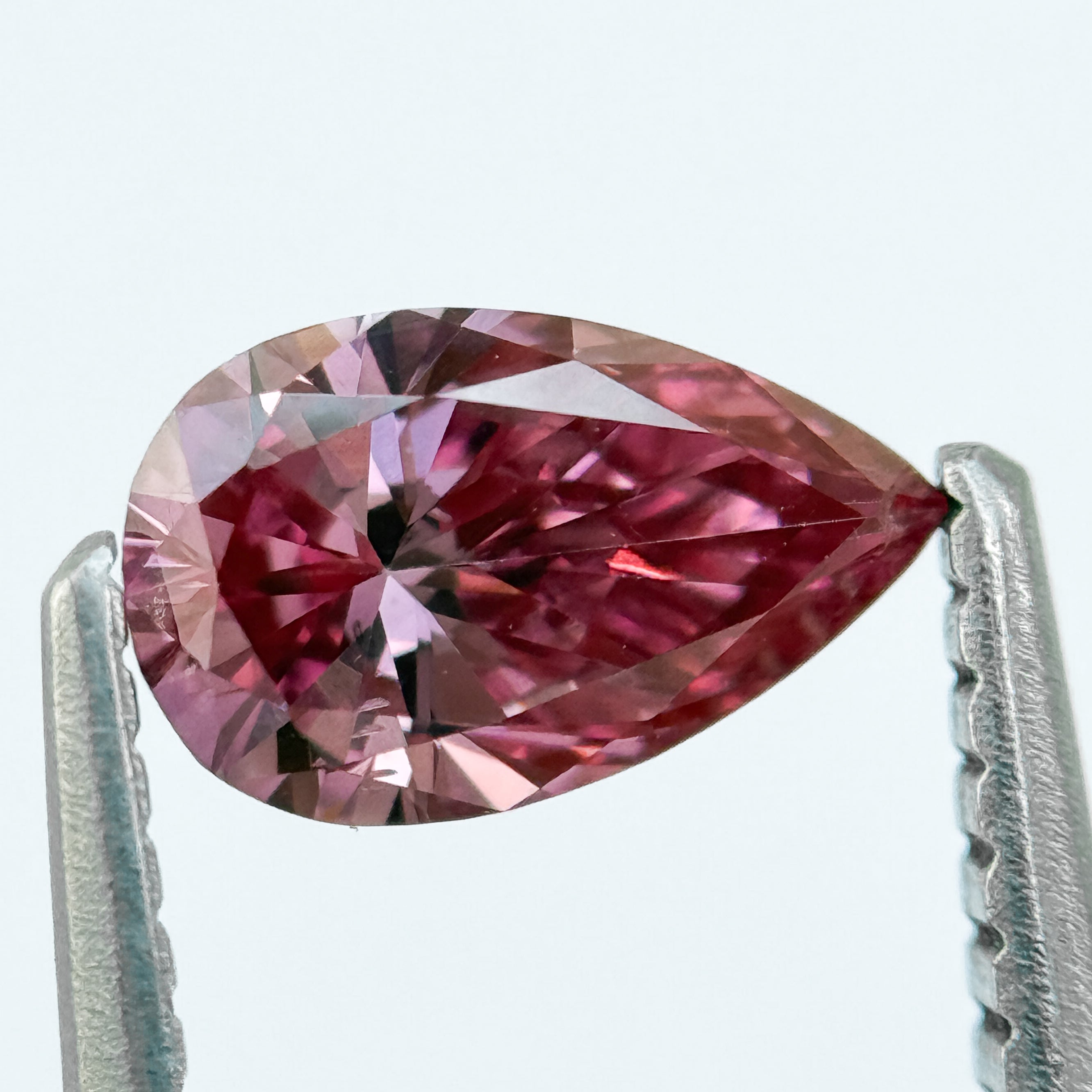 0.75 Ct Pear Brilliant Cut Pink Natural Salt and Pepper Diamond