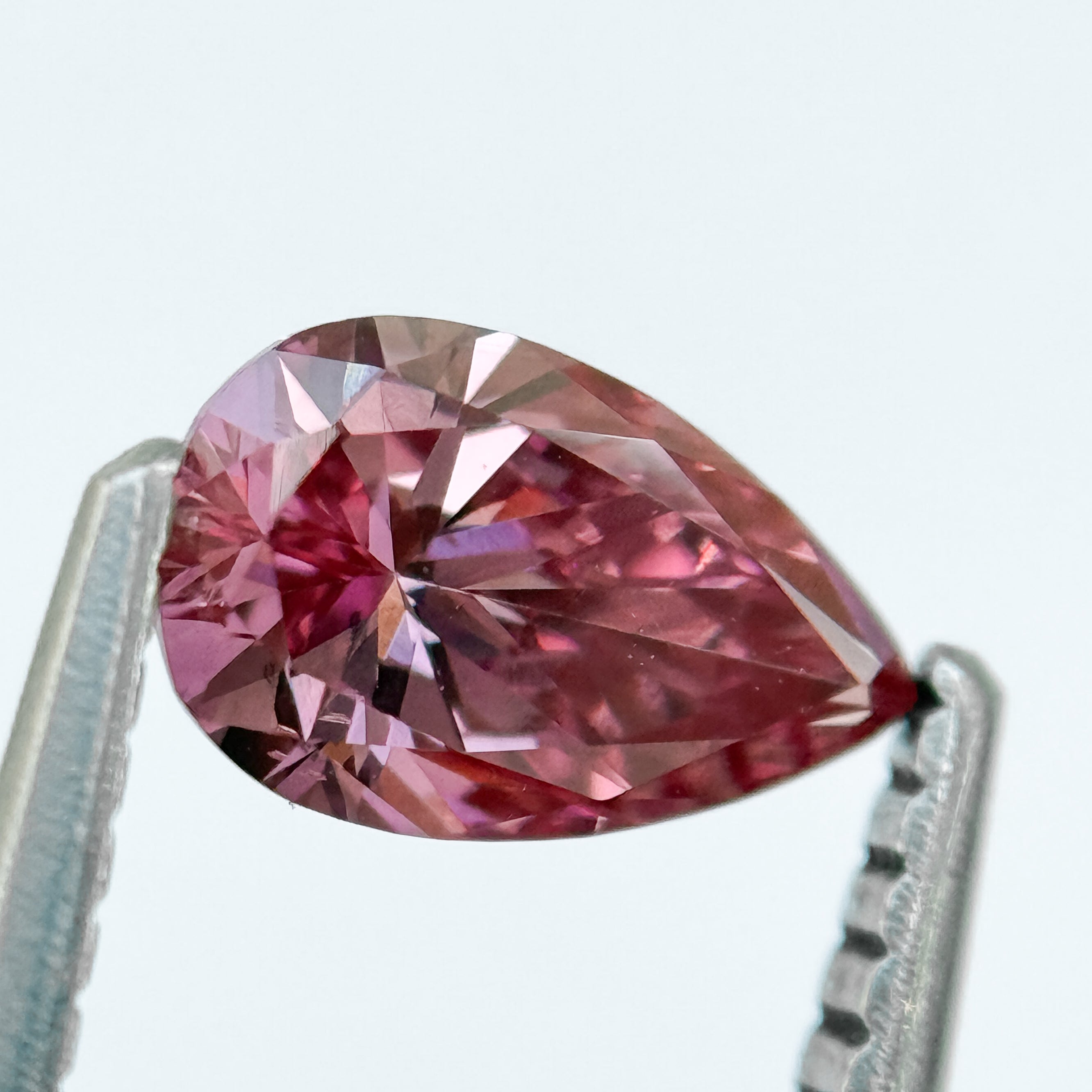 0.75 Ct Pear Brilliant Cut Pink Natural Salt and Pepper Diamond