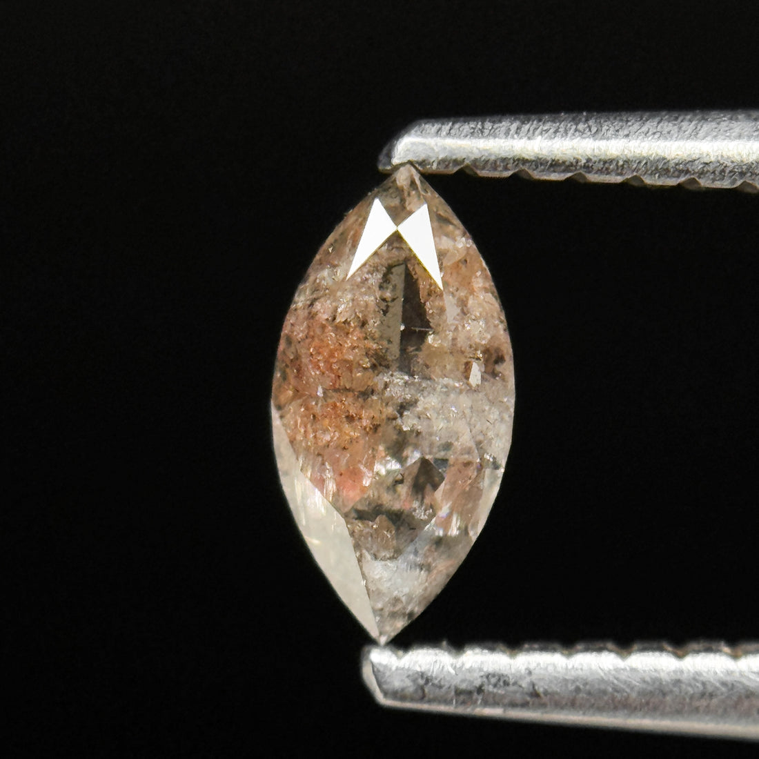 0.48 Ct Marquise Rose Cut Orange Natural Minimalist Diamond