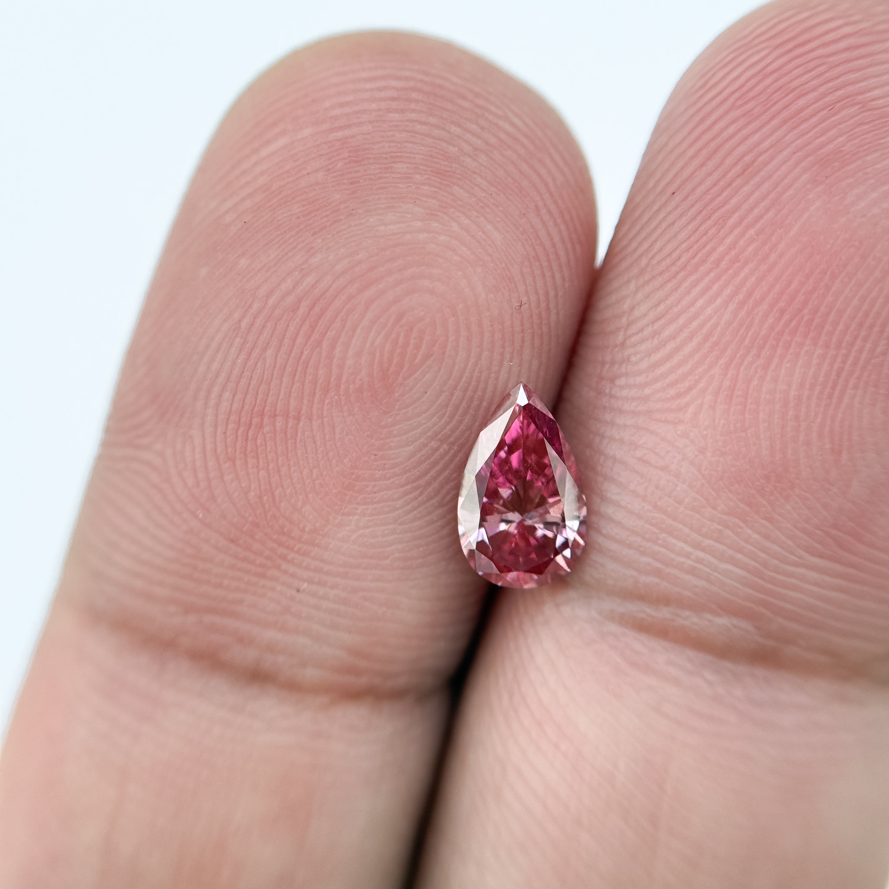 0.75 Ct Pear Brilliant Cut Pink Natural Salt and Pepper Diamond
