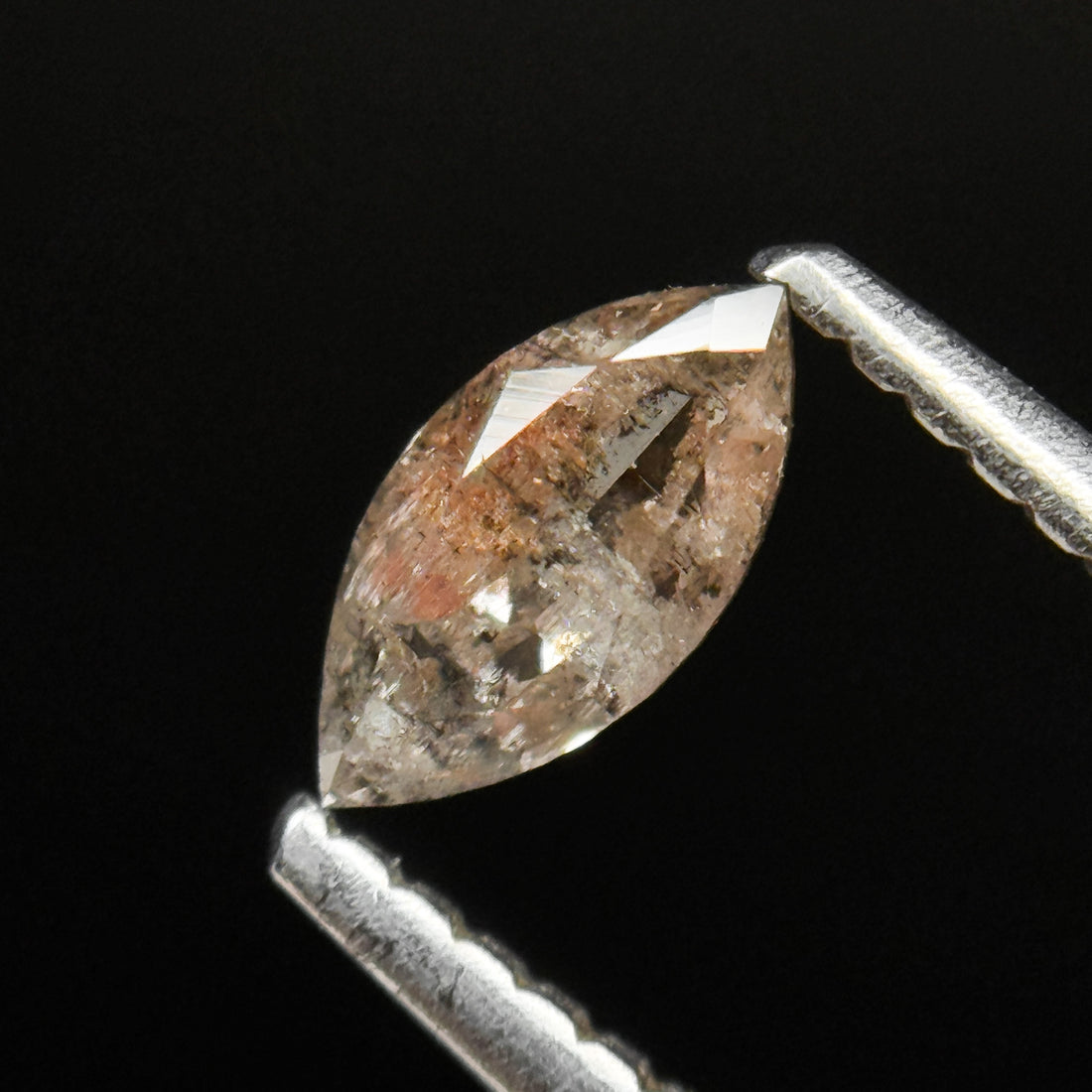 0.48 Ct Marquise Rose Cut Orange Natural Minimalist Diamond