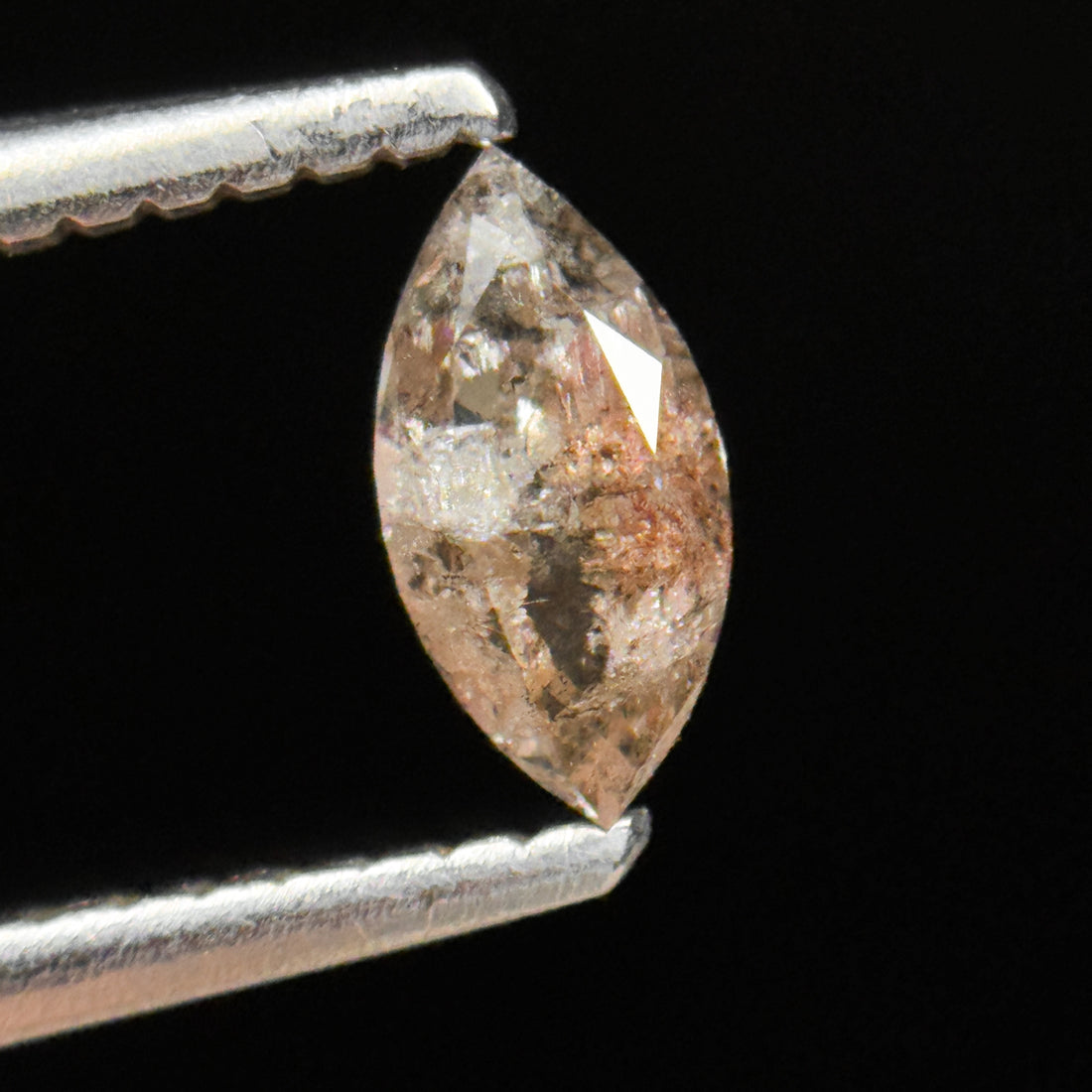 0.48 Ct Marquise Rose Cut Orange Natural Minimalist Diamond