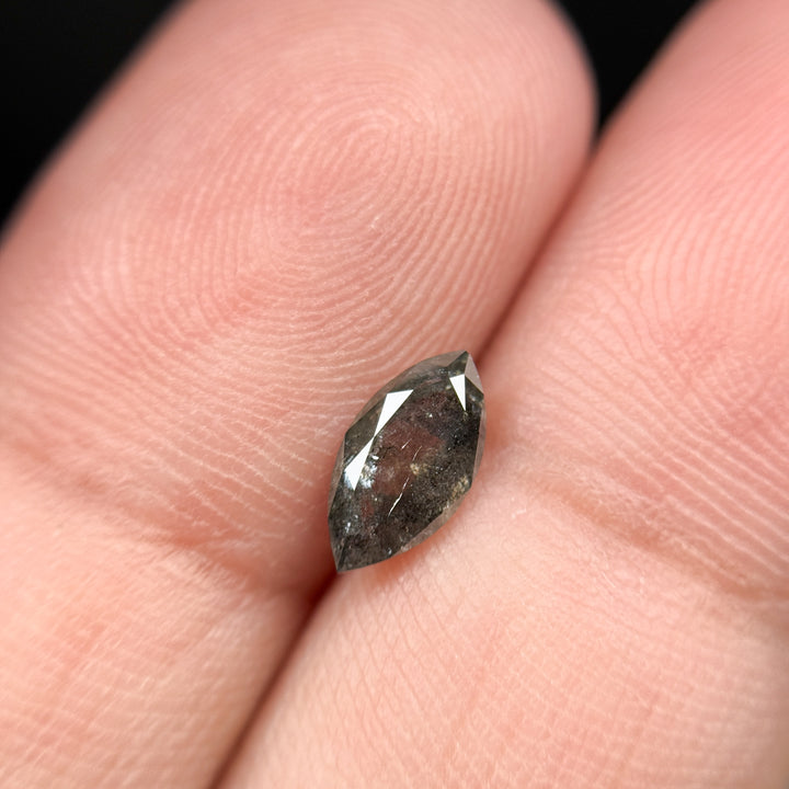 0.78 Ct Marquise Rose Cut Grey Natural Loose Diamond