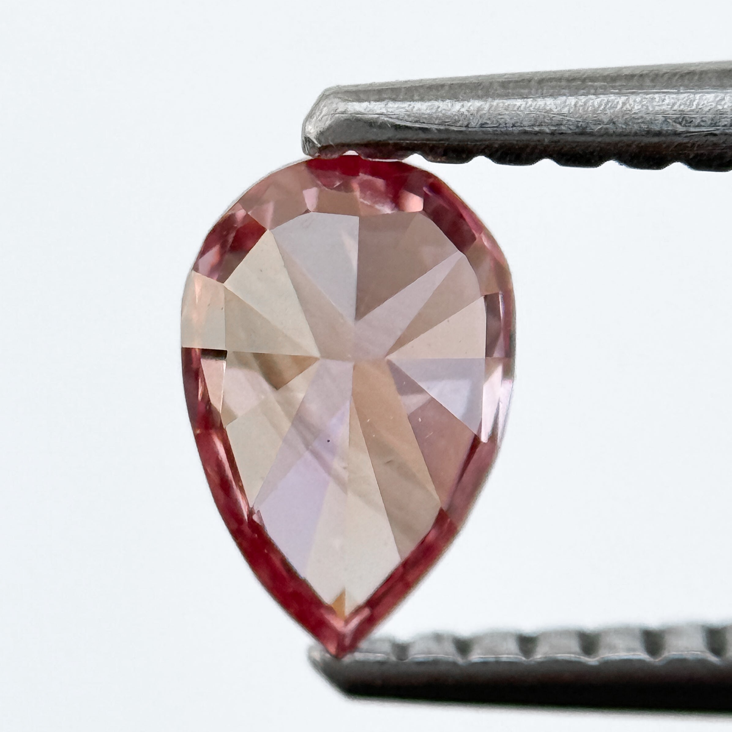 0.46 Ct Pear Brilliant Cut Pink Lab Grown Minimalist Diamond